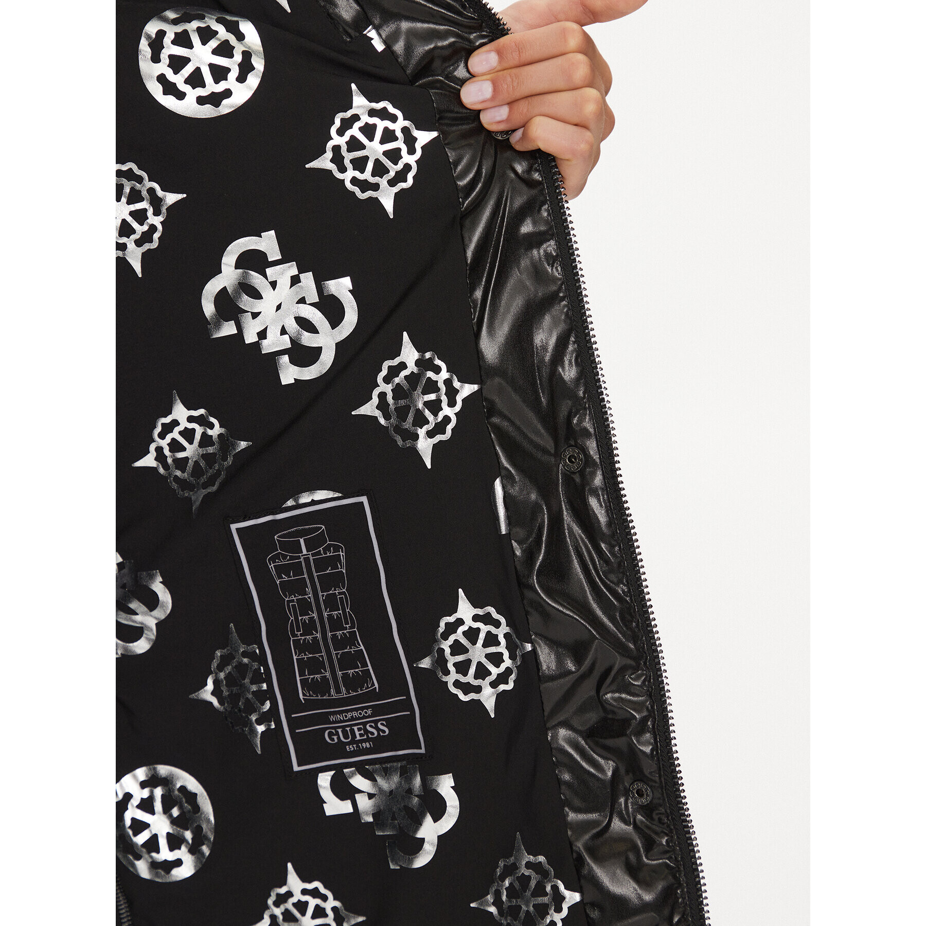 Guess Елек W3BN73 WFAB2 Черен Regular Fit - Pepit.bg