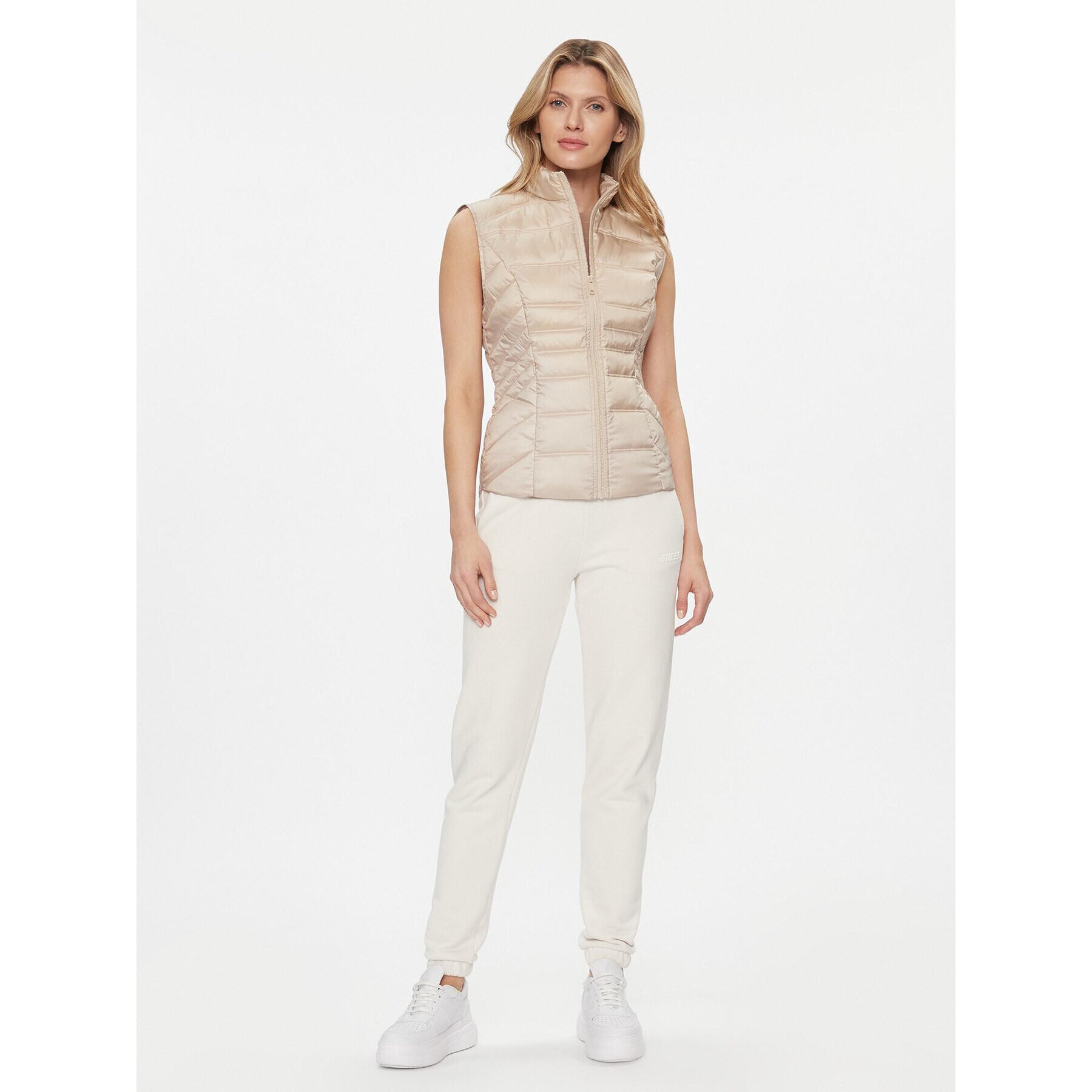 Guess Елек W3RN53 WF5C2 Бежов Regular Fit - Pepit.bg