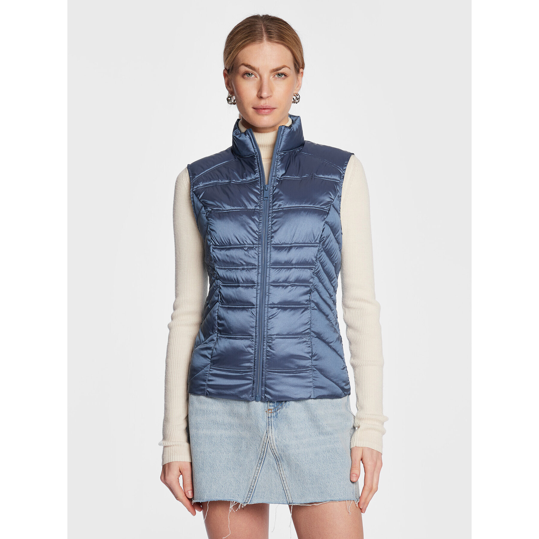 Guess Елек W3RN53 WF5C2 Тъмносин Slim Fit - Pepit.bg