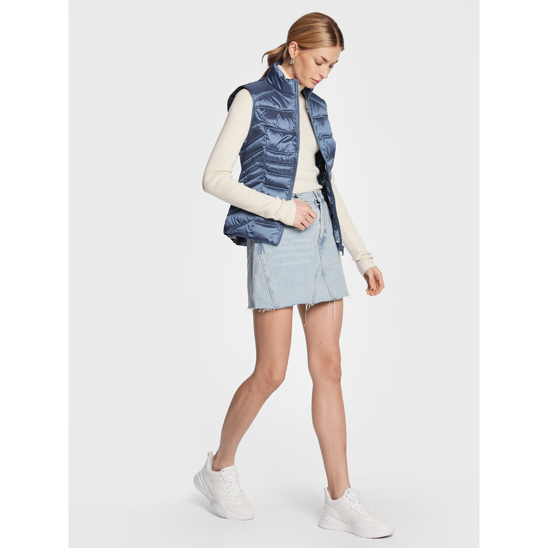Guess Елек W3RN53 WF5C2 Тъмносин Slim Fit - Pepit.bg