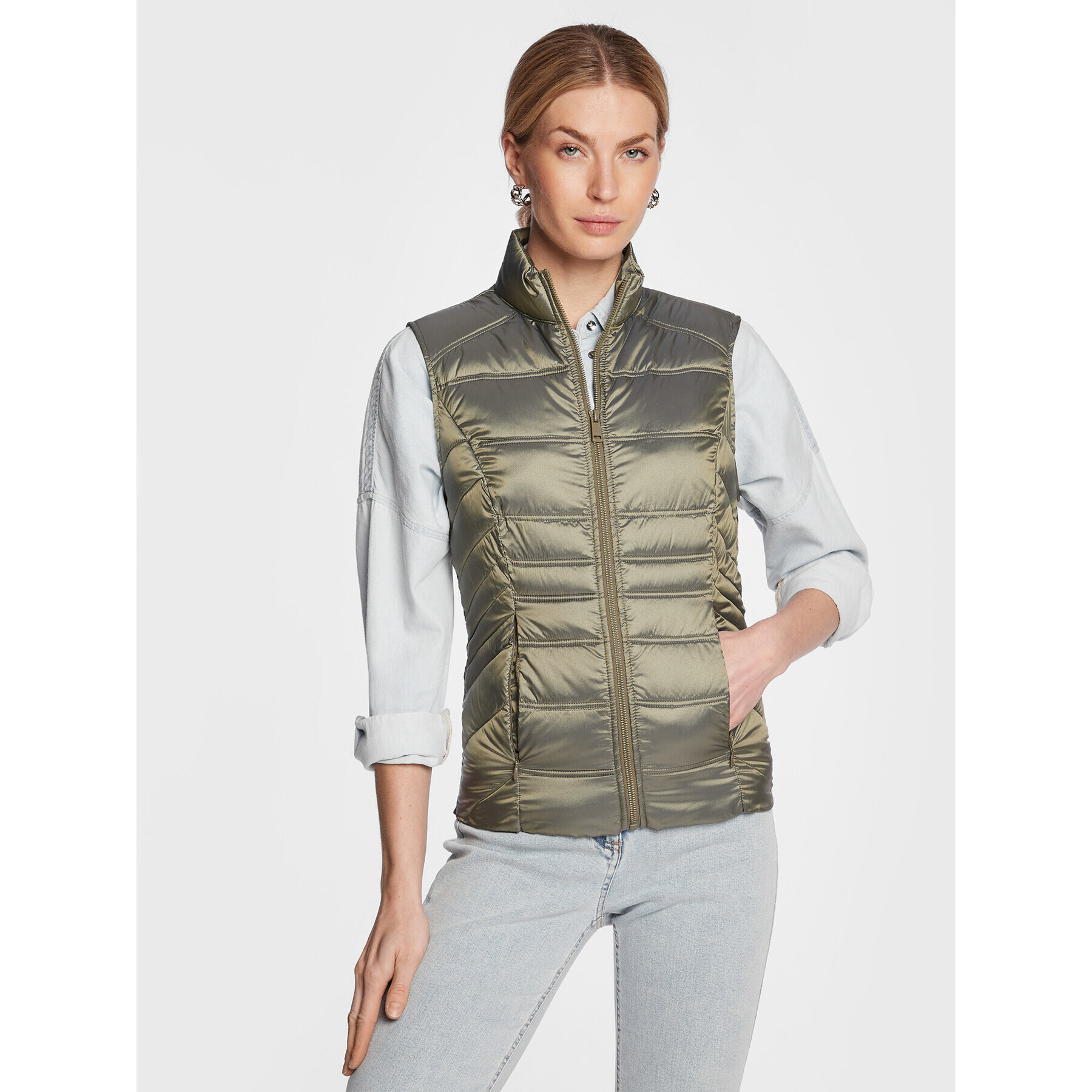 Guess Елек W3RN53 WF5C2 Зелен Regular Fit - Pepit.bg