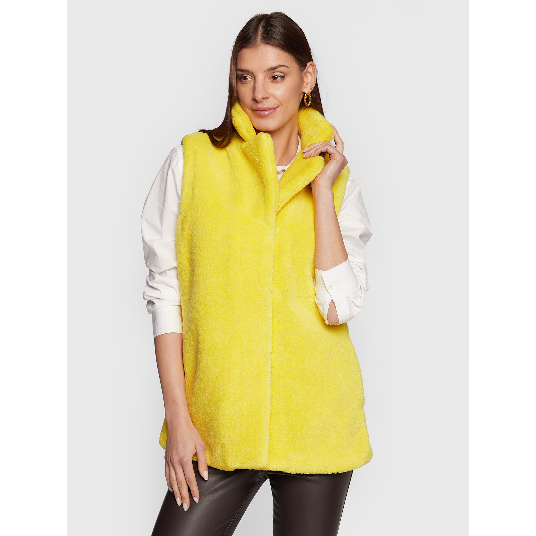 Guess Елек W3RN54 WF8R0 Жълт Regular Fit - Pepit.bg