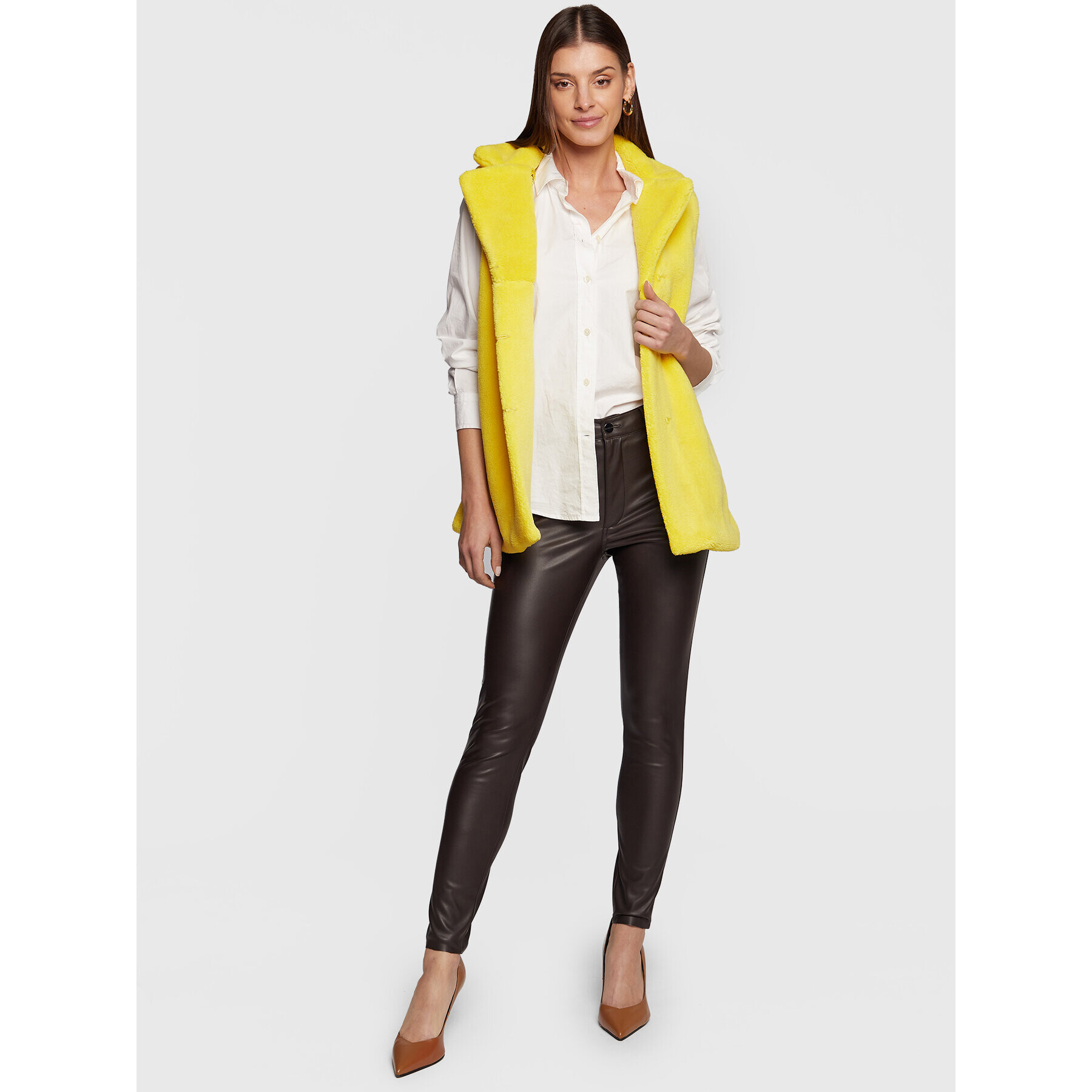 Guess Елек W3RN54 WF8R0 Жълт Regular Fit - Pepit.bg