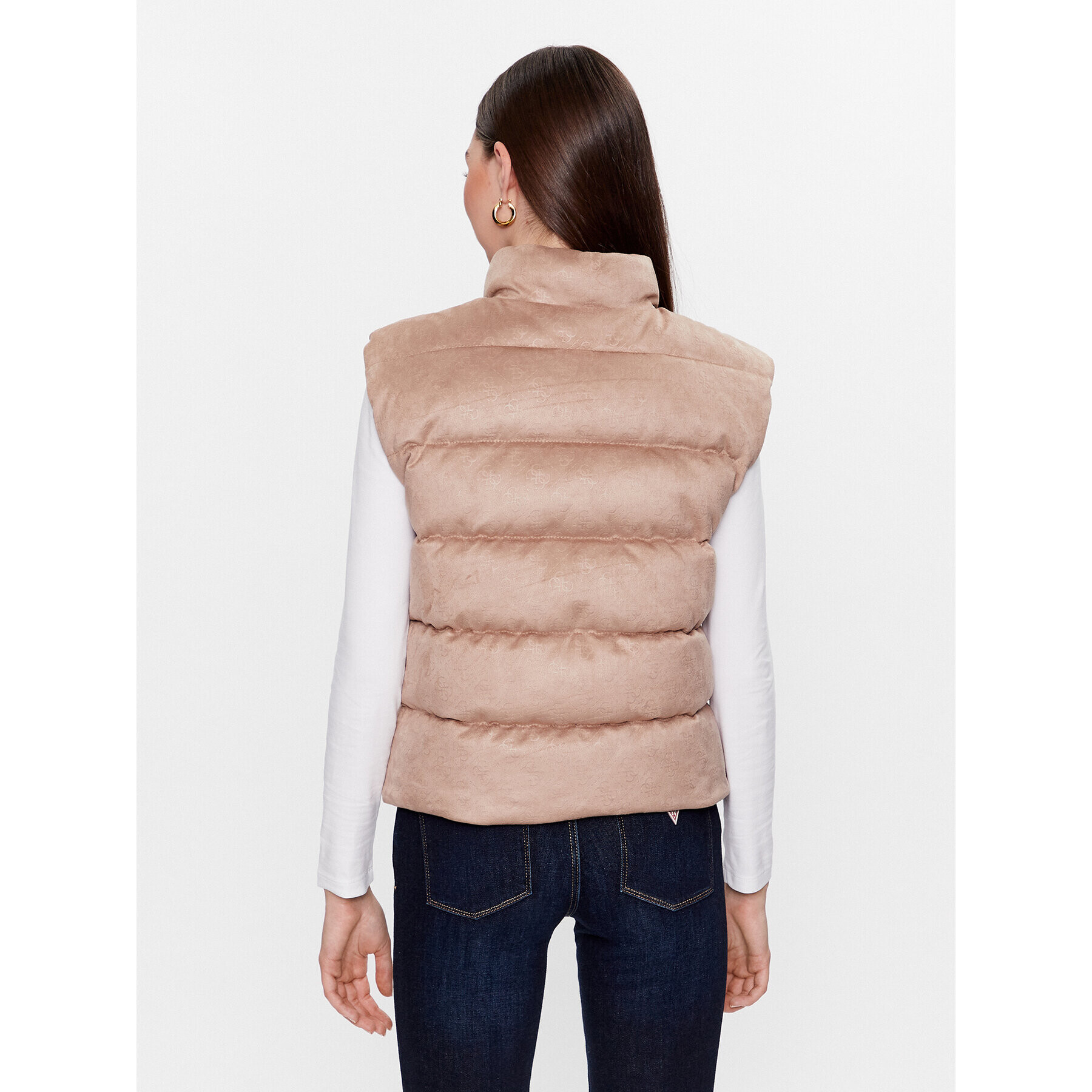 Guess Елек W3YN38 WFIY0 Бежов Regular Fit - Pepit.bg