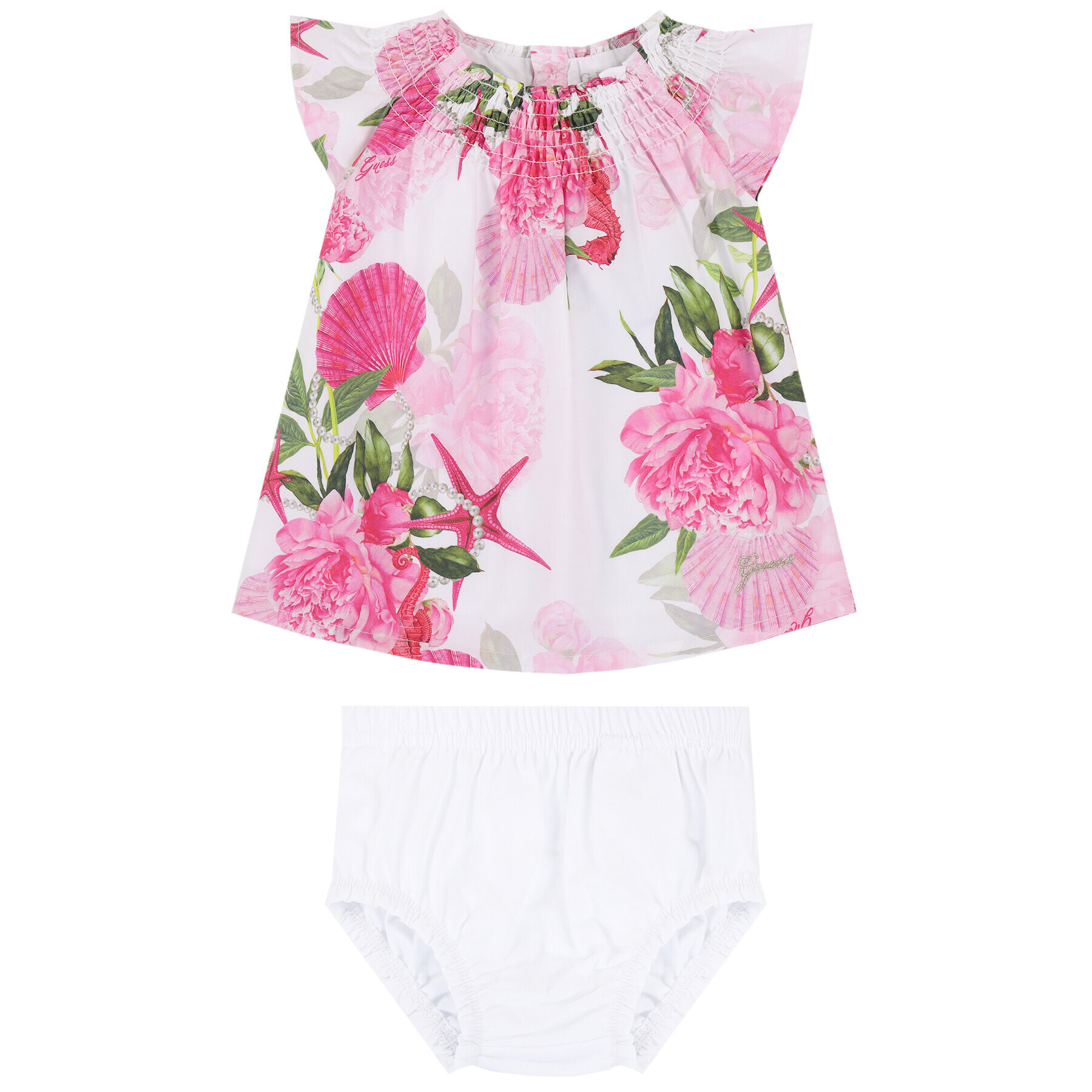Guess Ежедневна рокля A02K11 WCSI0 Бял Relaxed Fit - Pepit.bg