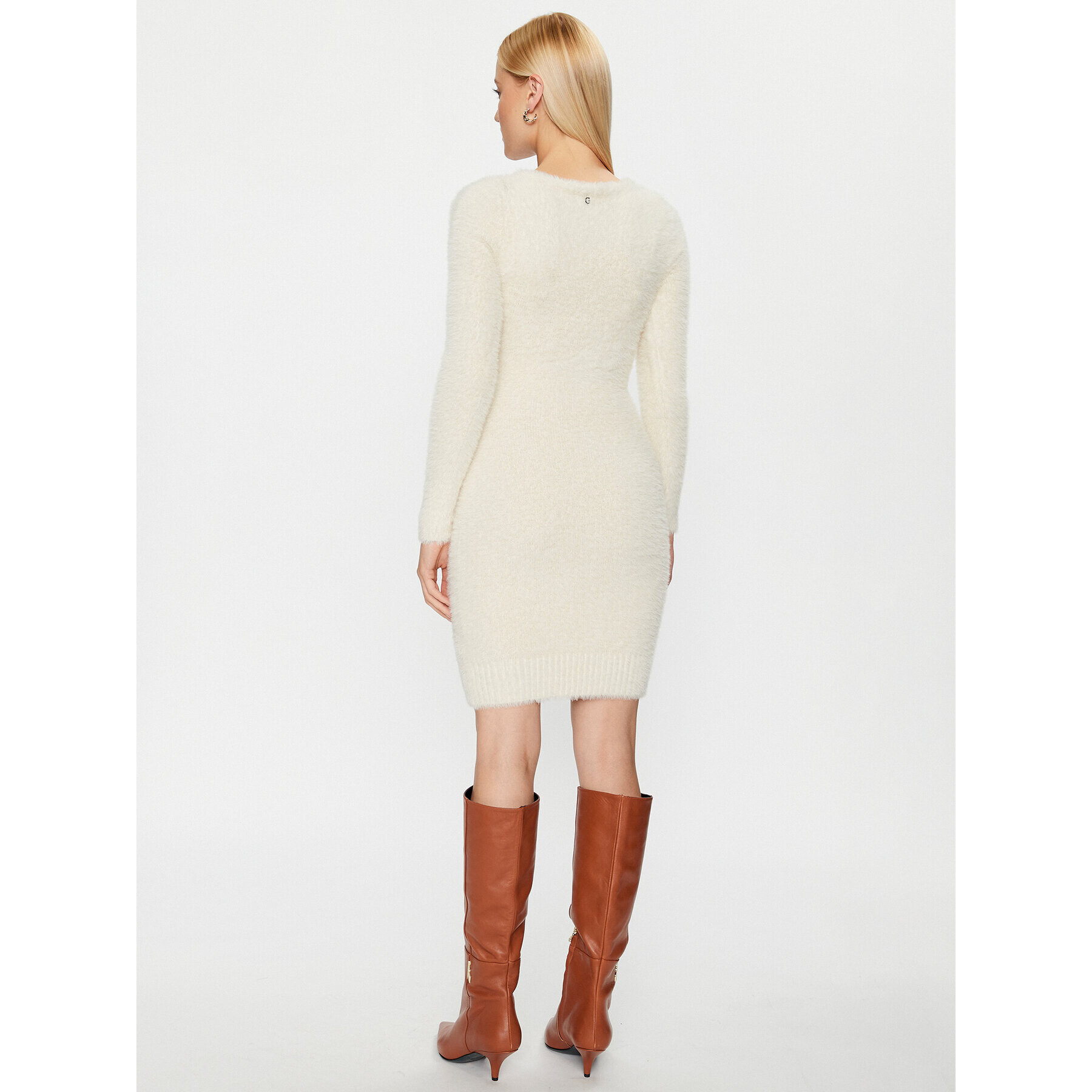 Guess Плетена рокля Adele W3BK42 Z3A70 Екрю Slim Fit - Pepit.bg