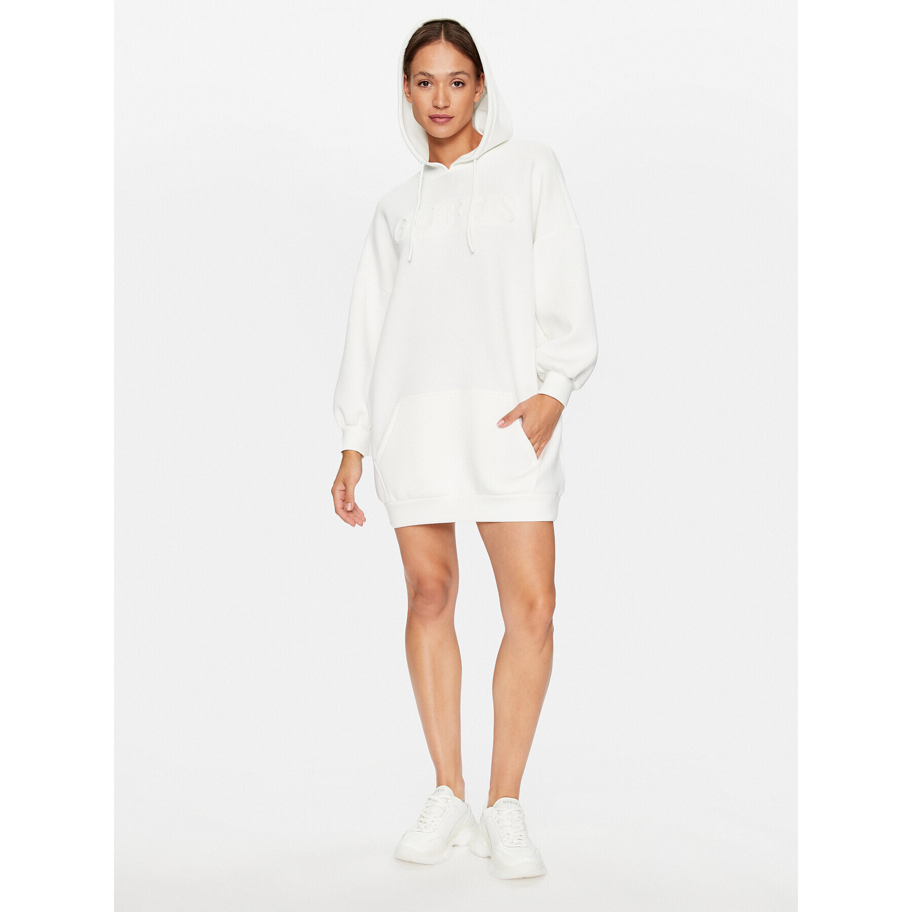 Guess Ежедневна рокля V3BQ14 K7UW2 Бял Regular Fit - Pepit.bg