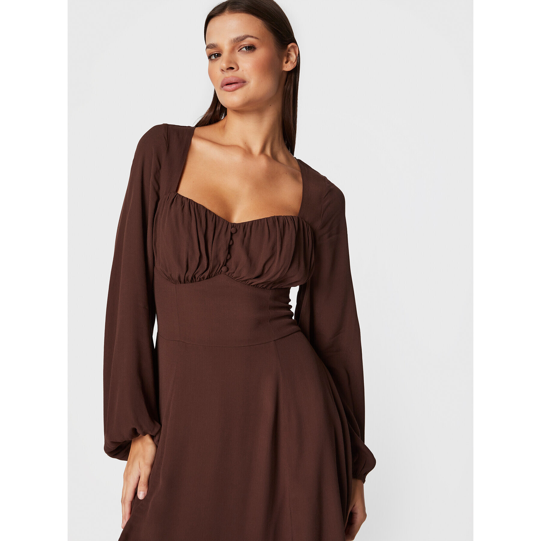 Guess Ежедневна рокля W2BK0B WEVD2 Кафяв Regular Fit - Pepit.bg