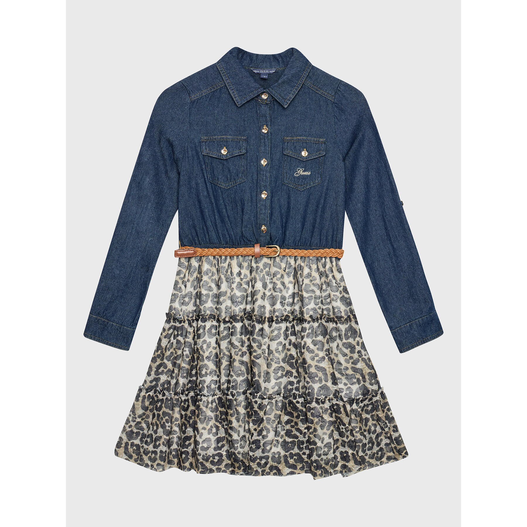 Guess Ежедневна рокля J2BK07 D4UG0 Тъмносин Regular Fit - Pepit.bg