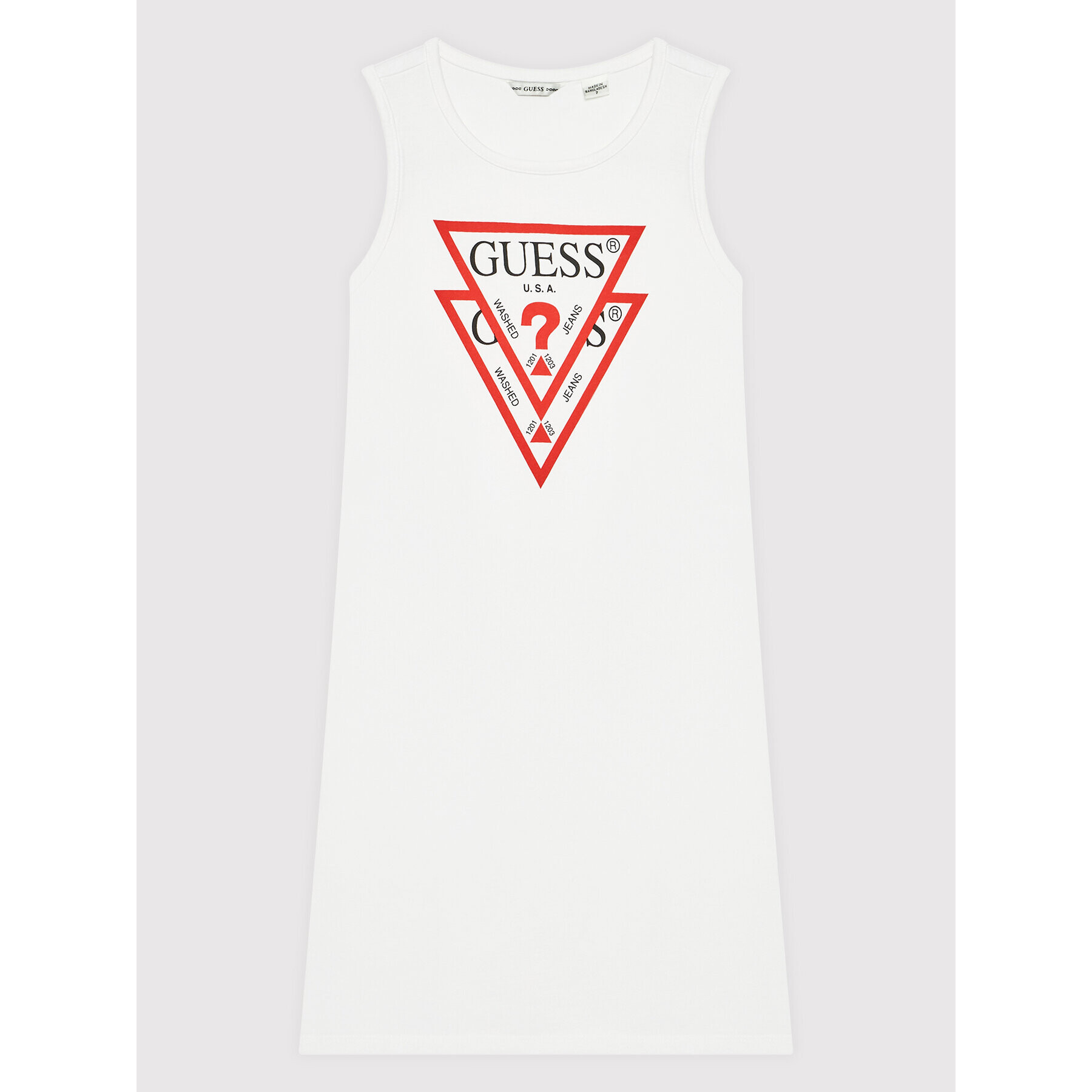 Guess Ежедневна рокля J92K57 KAUD0 Бял Regular Fit - Pepit.bg