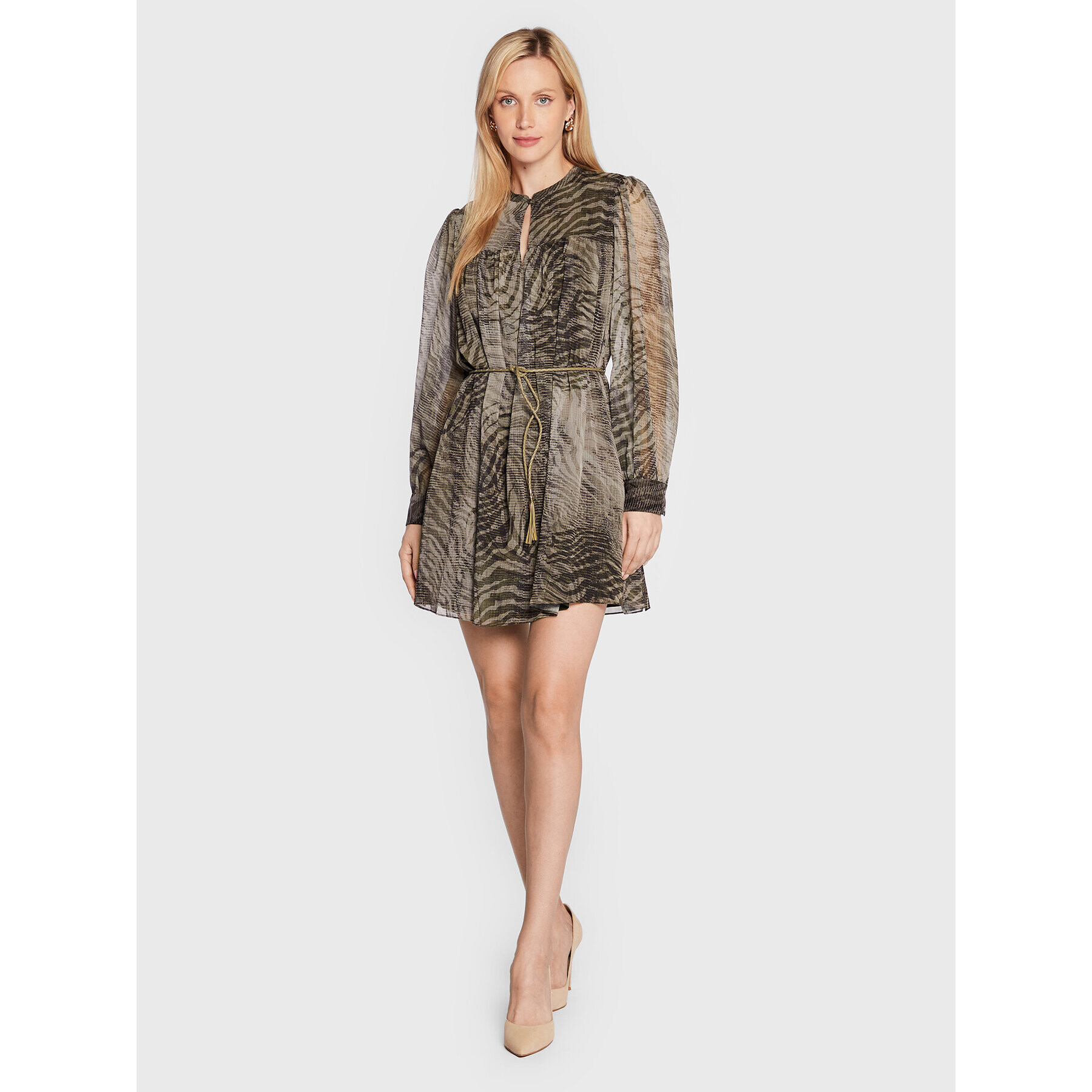 Guess Ежедневна рокля Morgane W2BK12 WDWT2 Зелен Regular Fit - Pepit.bg