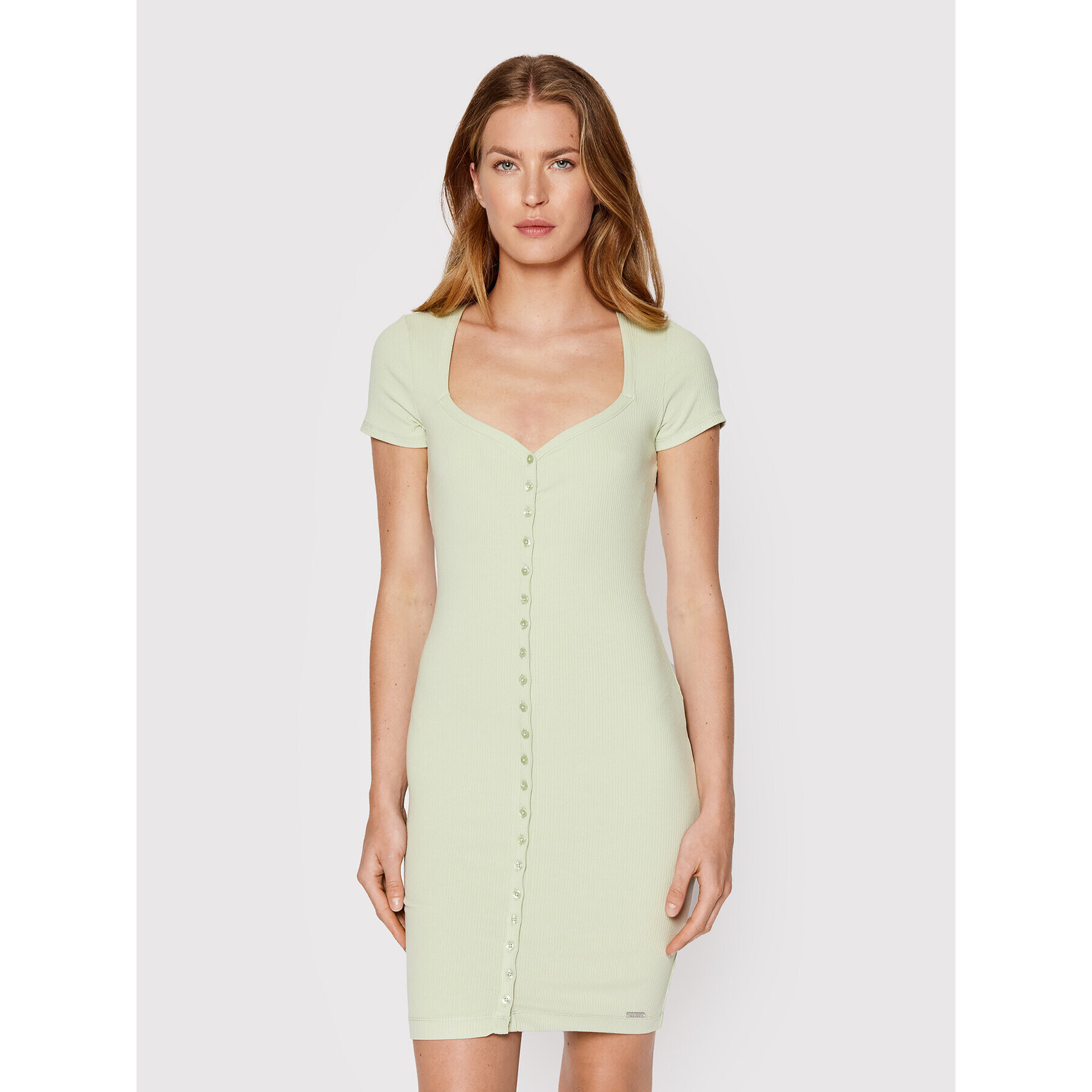 Guess Ежедневна рокля WBGK01 KB9E2 Зелен Slim Fit - Pepit.bg