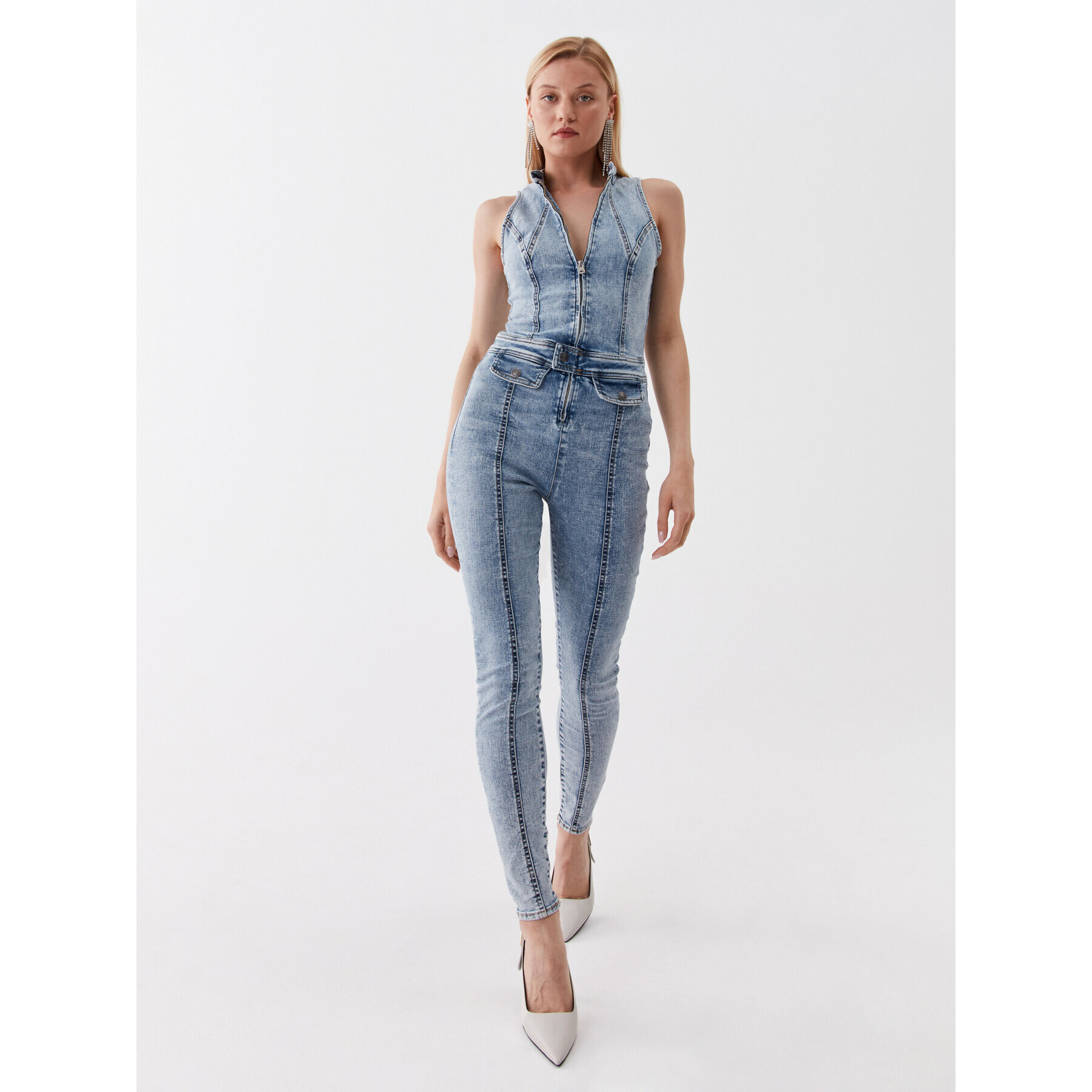 Guess Гащеризон W3YD0A D4LT0 Син Slim Fit - Pepit.bg