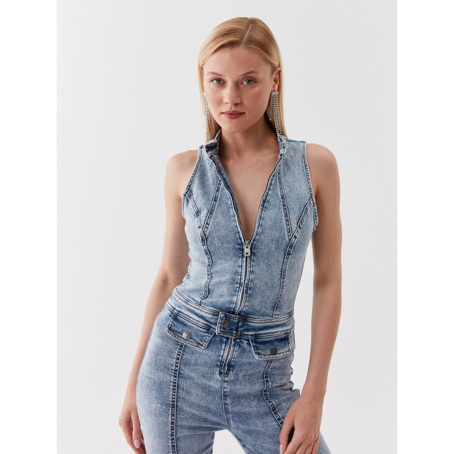 Guess Гащеризон W3YD0A D4LT0 Син Slim Fit - Pepit.bg