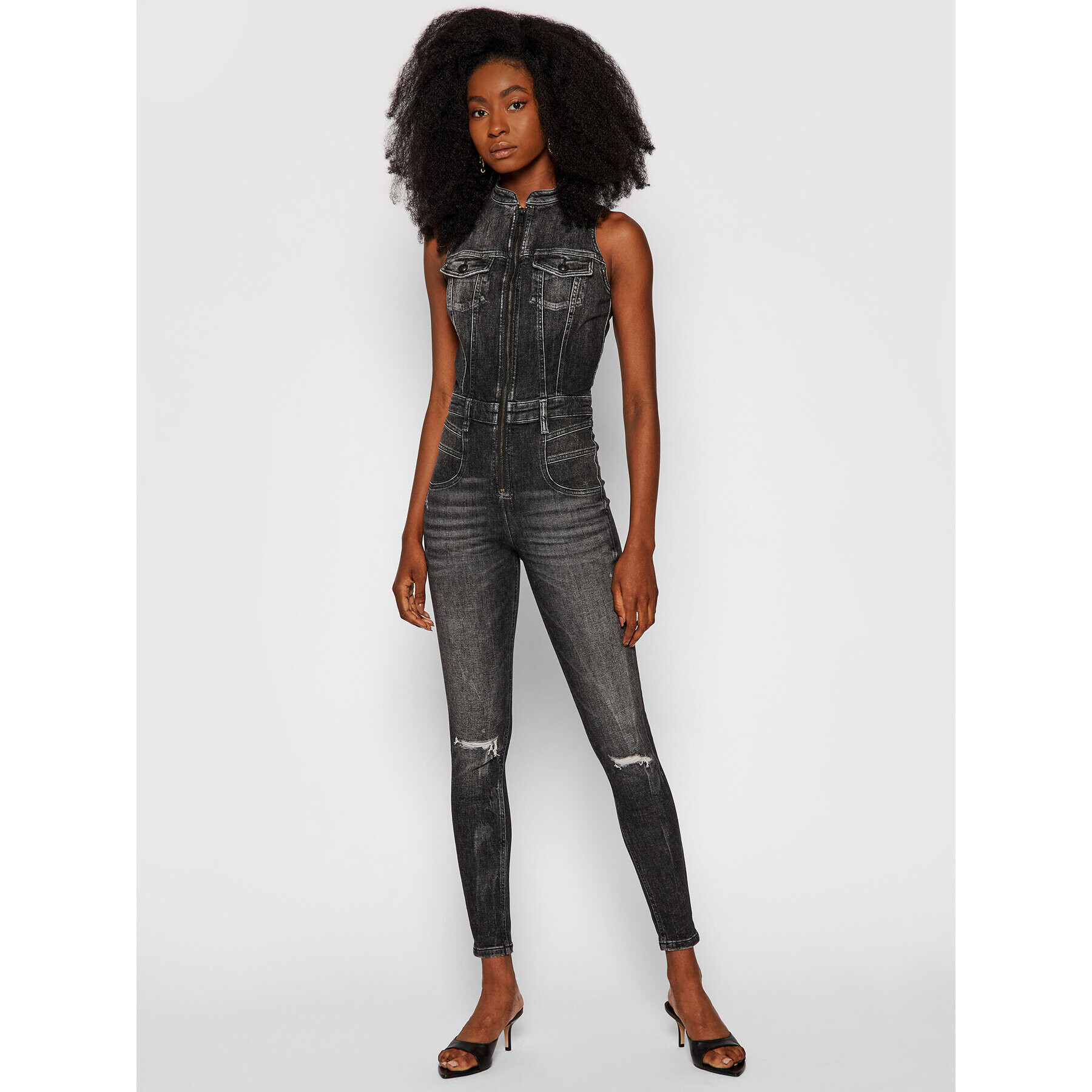 Guess Гащеризон Denim W1YD83 D4EO1 Черен Slim Fit - Pepit.bg
