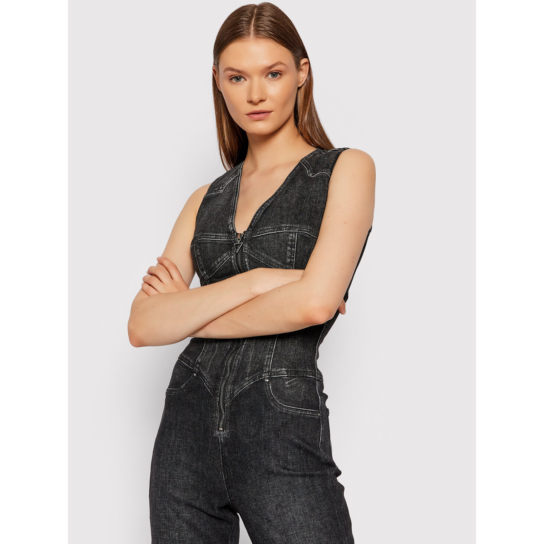 Guess Гащеризон W1BD17 D4EO39 Сив Skinny Fit - Pepit.bg