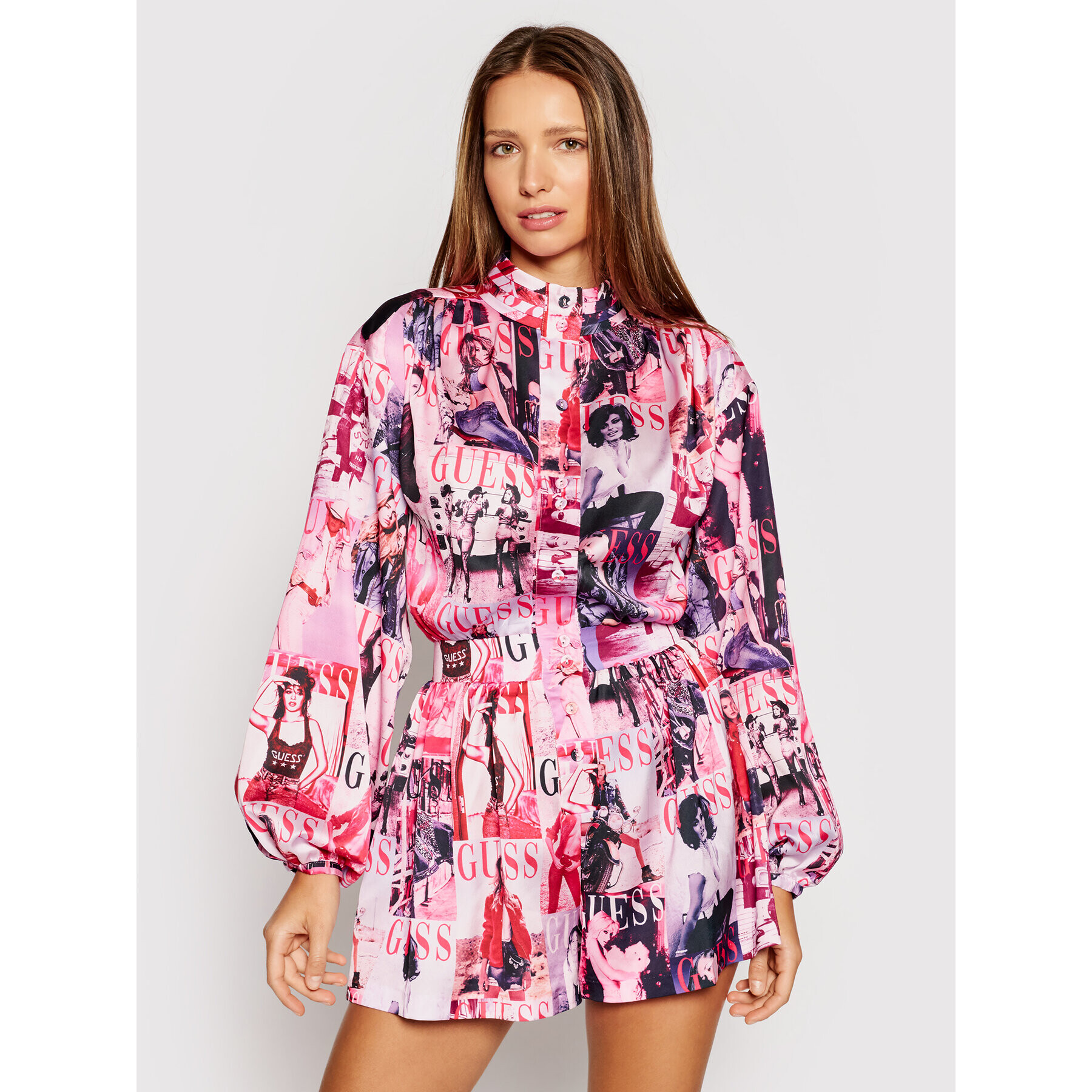 Guess Гащеризон W1GB26 RD0E1 Розов Regular Fit - Pepit.bg