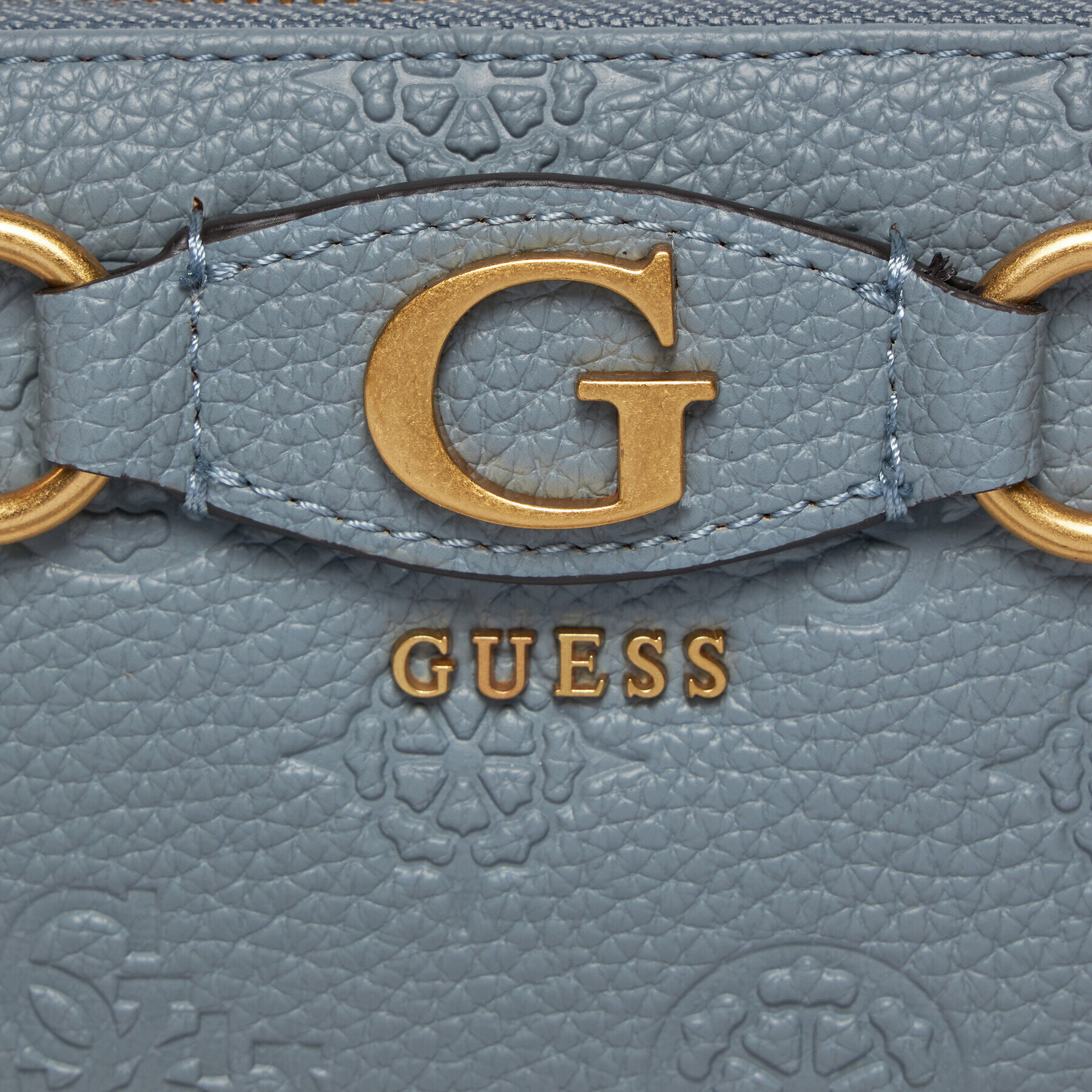 Guess Голям дамски портфейл Izzy Peony (PD) Slg SWPD92 09400 Син - Pepit.bg