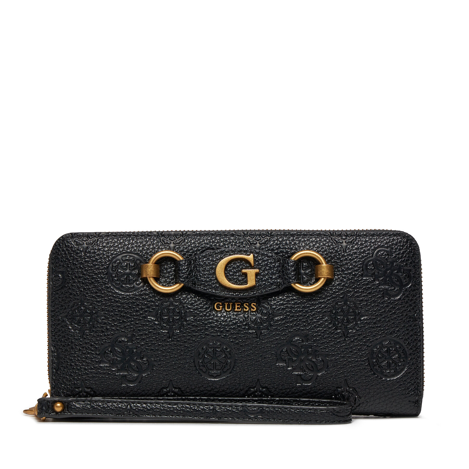 Guess Голям дамски портфейл Izzy Peony (PD) Slg SWPD92 09460 Черен - Pepit.bg