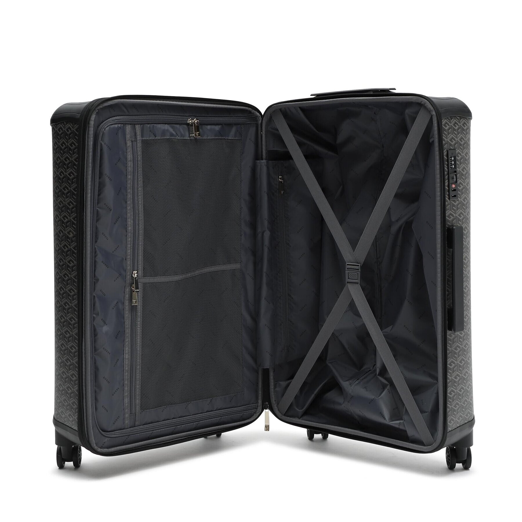 Guess Голям твърд куфар TWS745 29880 Сив - Pepit.bg