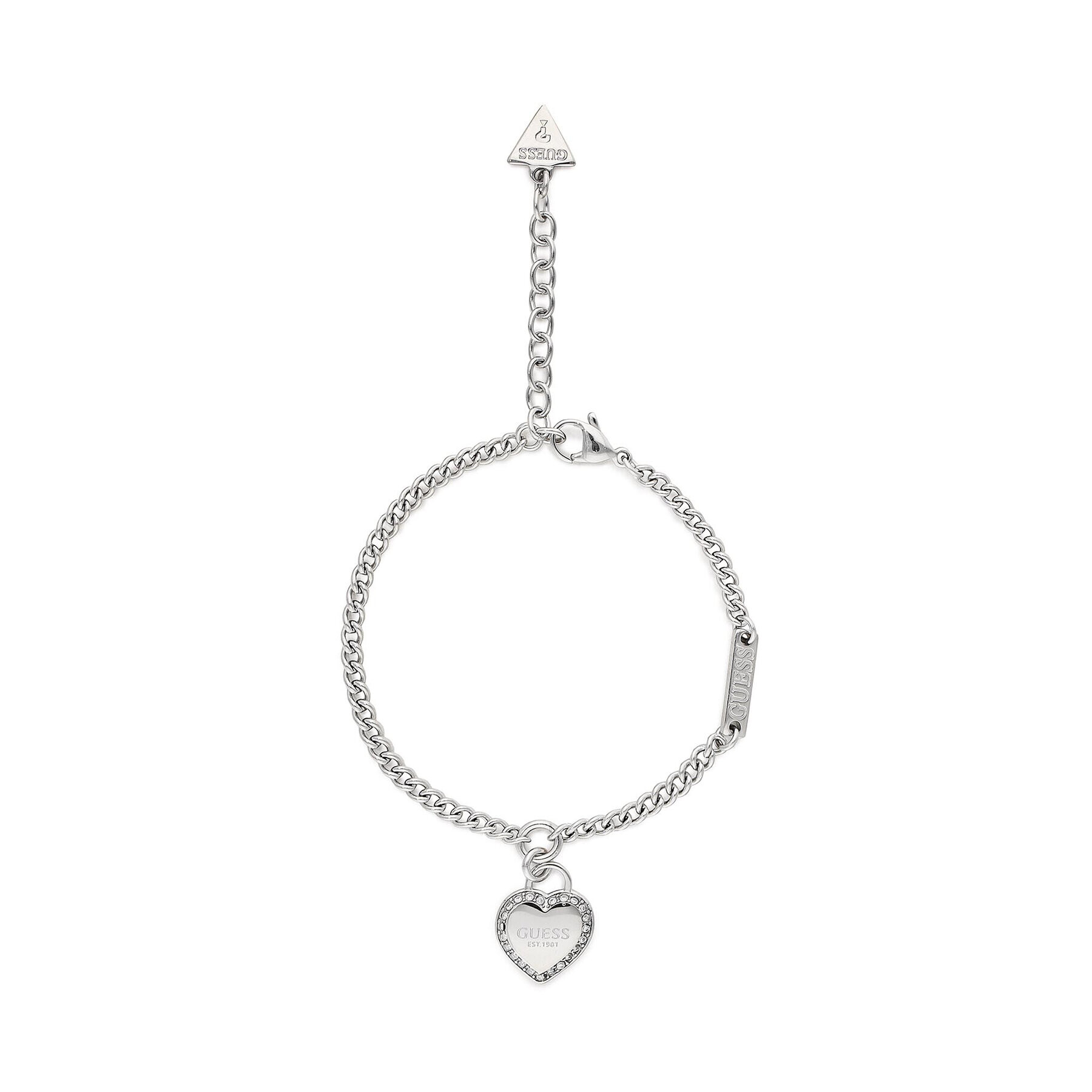 Guess Гривна JUBB01 422JW Сребрист - Pepit.bg