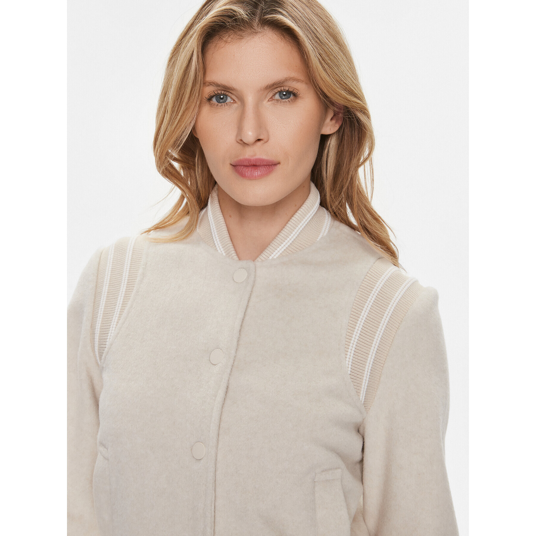 Guess Яке бомбър Gloria W4RL45 WFWS2 Екрю Regular Fit - Pepit.bg