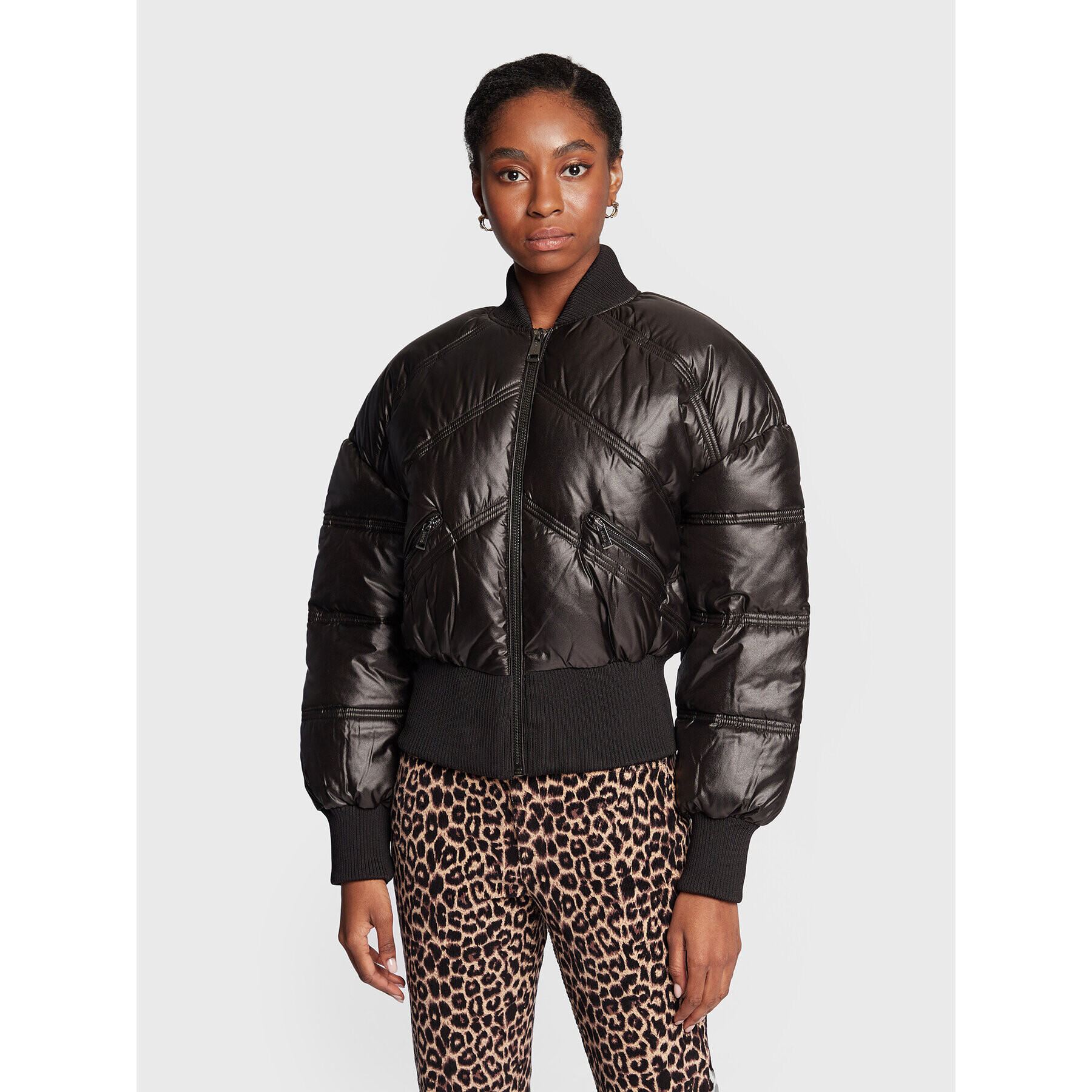 Guess Яке бомбър Lou W2BL45 WEWS0 Черен Regular Fit - Pepit.bg