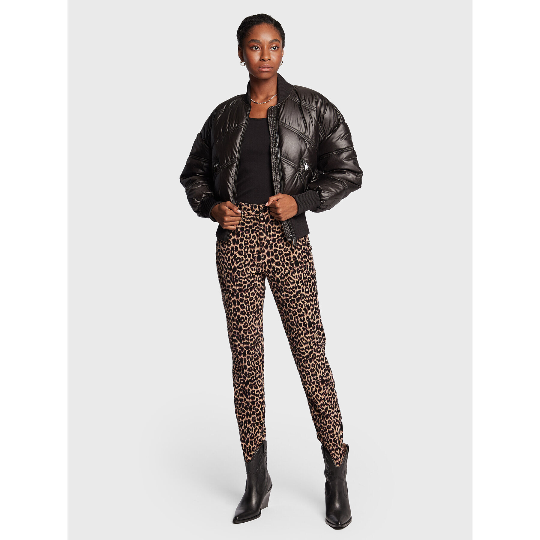 Guess Яке бомбър Lou W2BL45 WEWS0 Черен Regular Fit - Pepit.bg