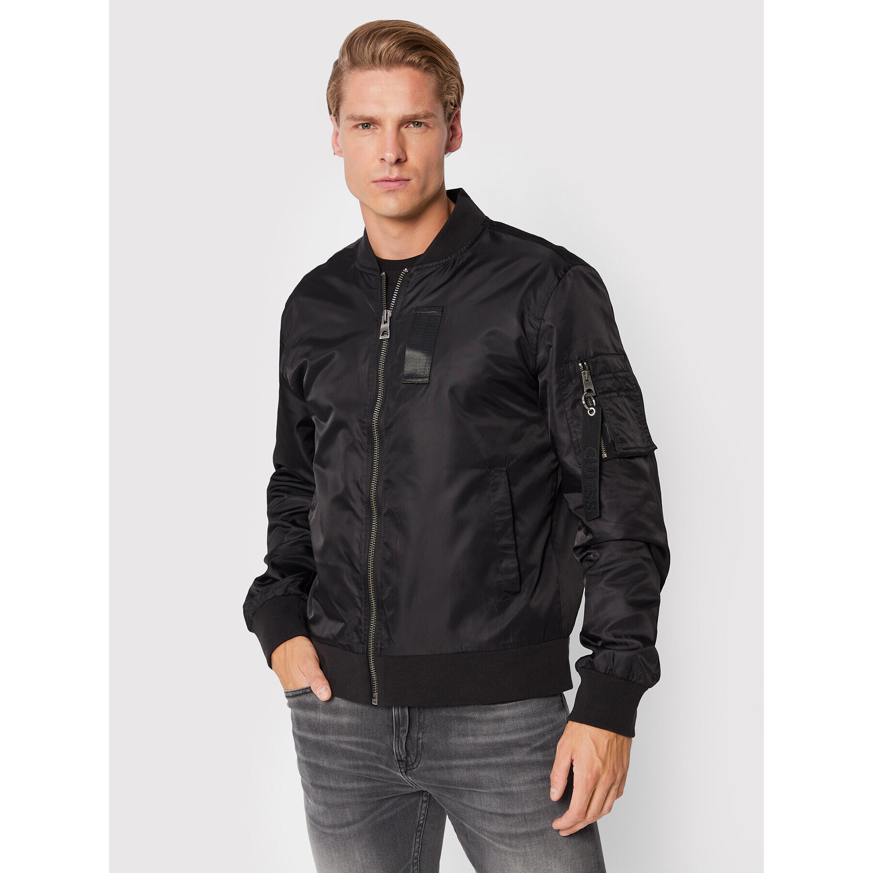Guess Яке бомбър M2GL35 W8550 Черен Regular Fit - Pepit.bg