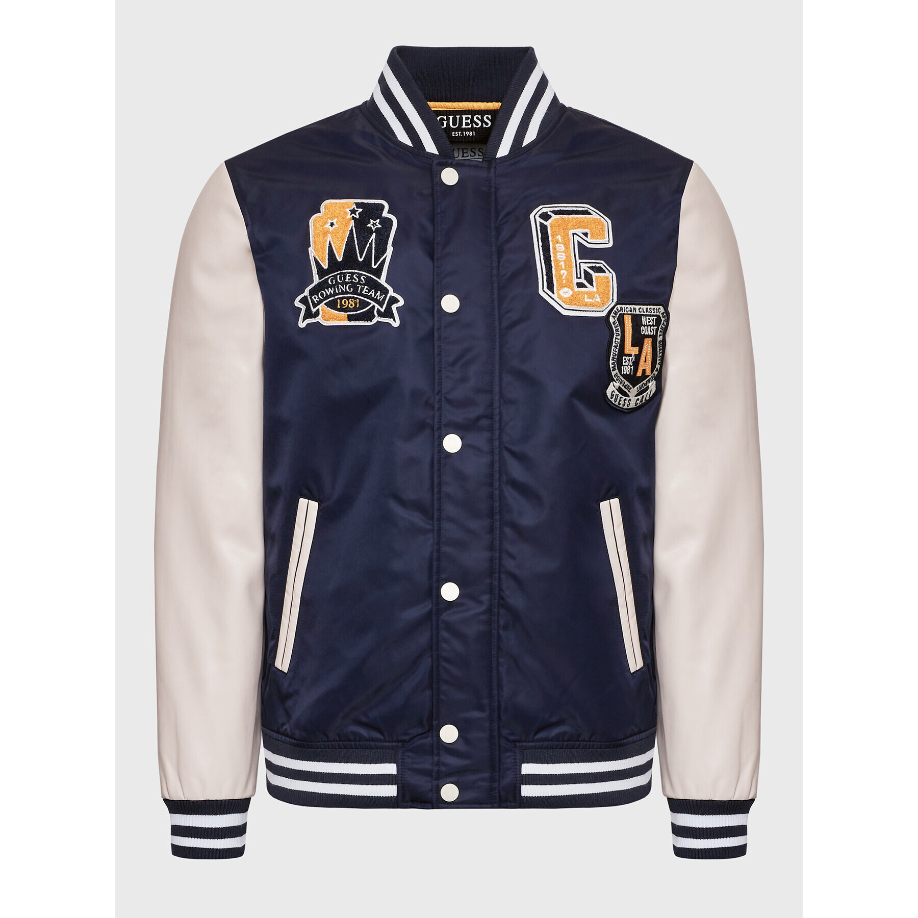 Guess Яке бомбър M3RL04 WF490 Тъмносин Regular Fit - Pepit.bg