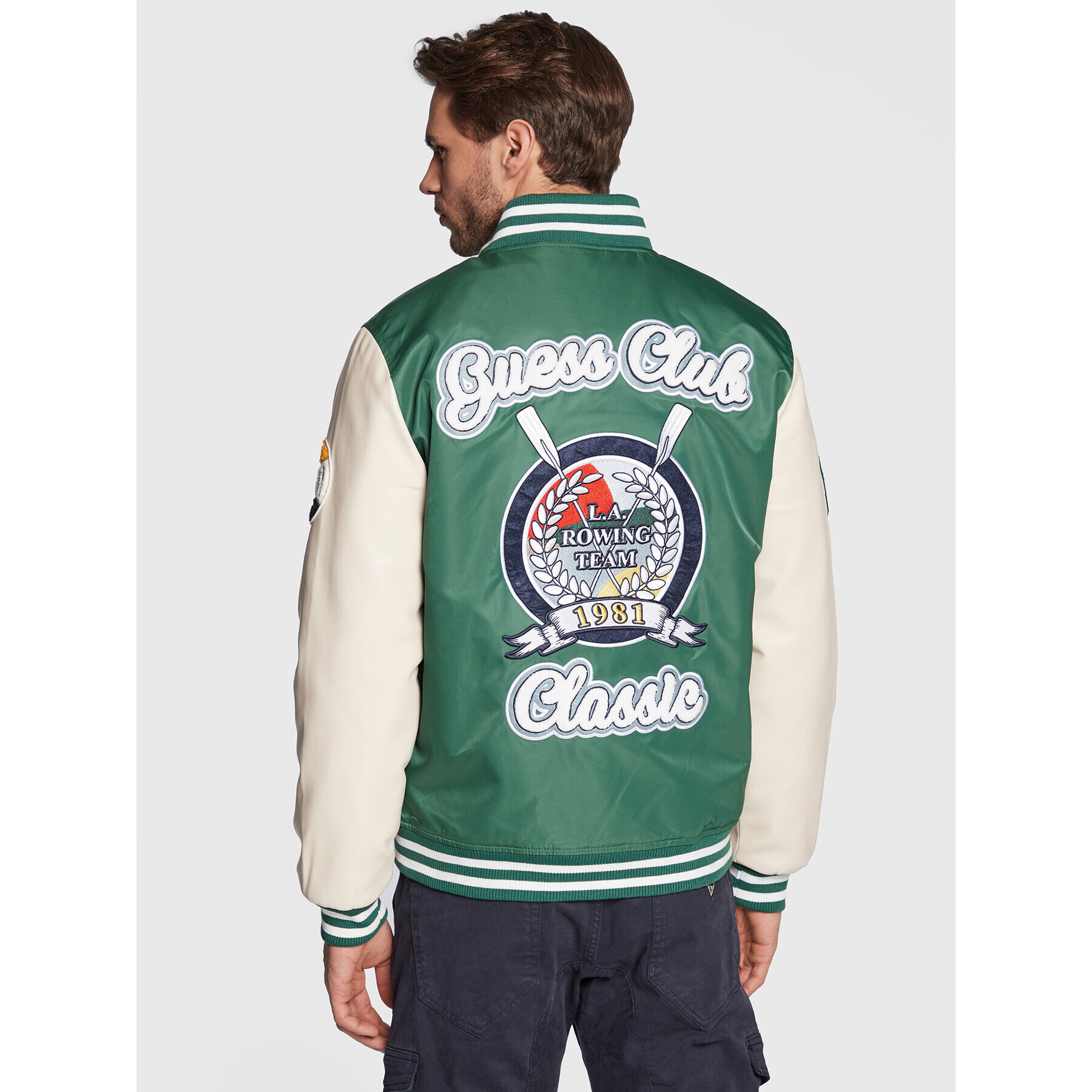 Guess Яке бомбър M3RL04 WF490 Зелен Regular Fit - Pepit.bg