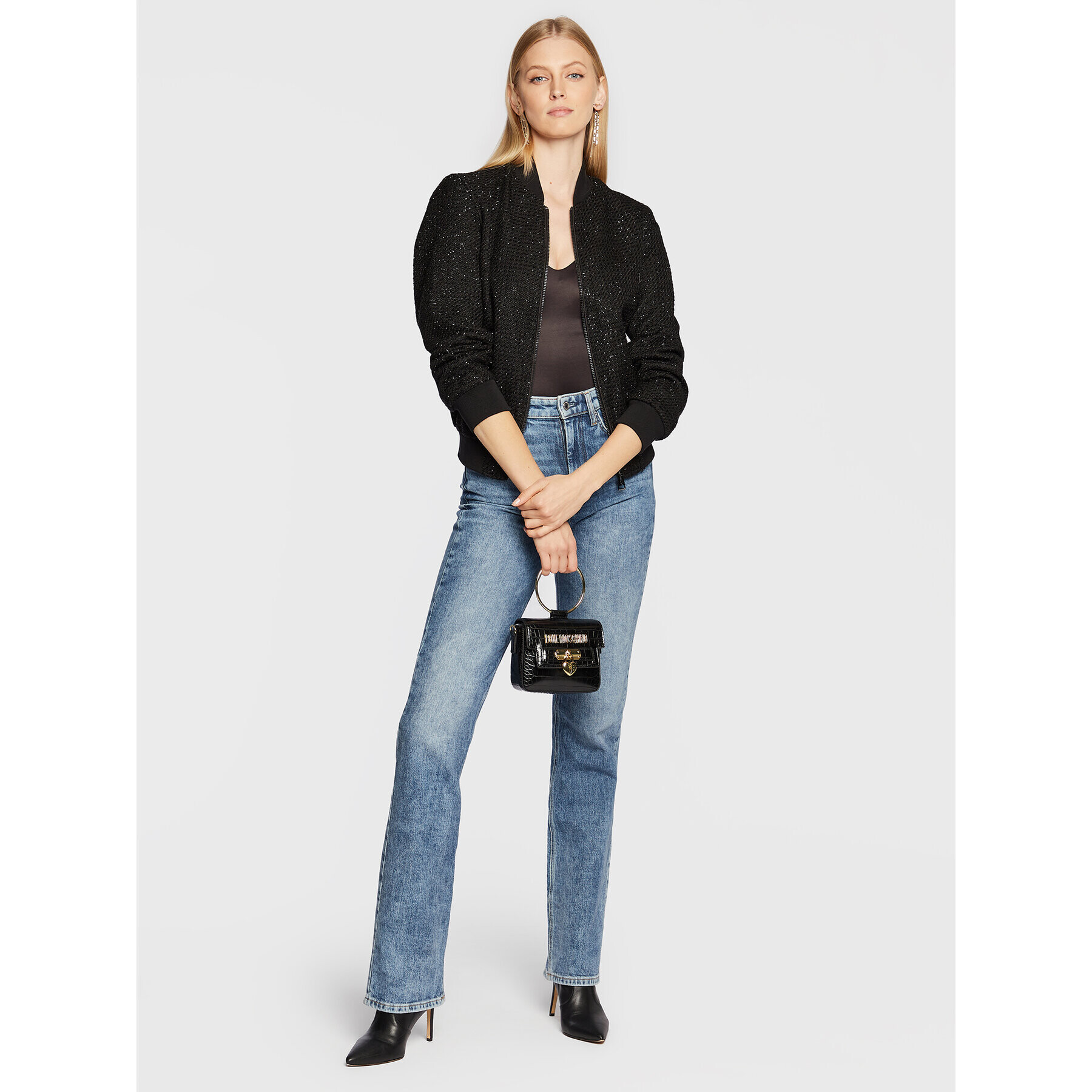 Guess Яке бомбър Melanie W2BN21 WEWR0 Черен Regular Fit - Pepit.bg