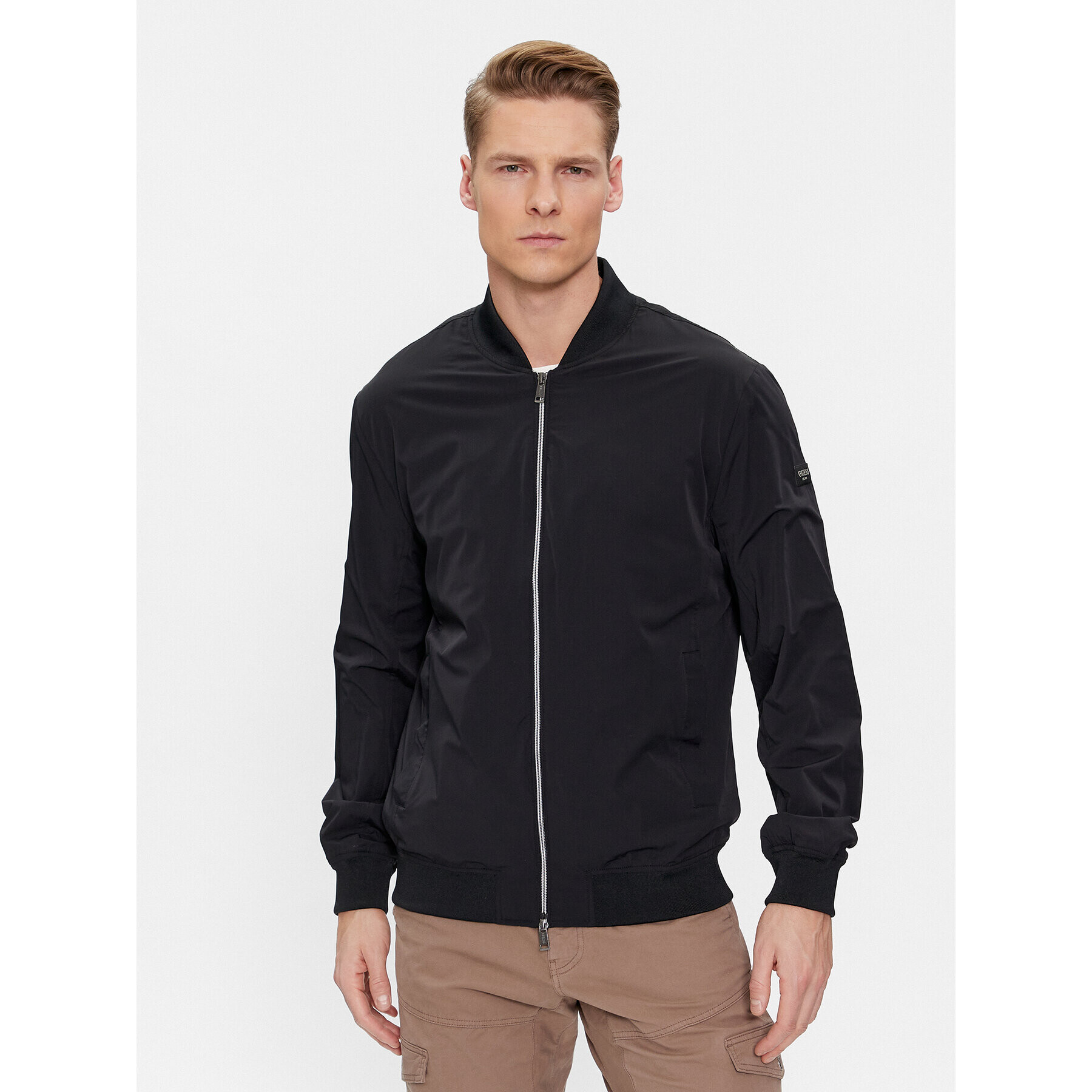 Guess Яке бомбър Tech Strerch M4RL02 WFVY2 Черен Regular Fit - Pepit.bg