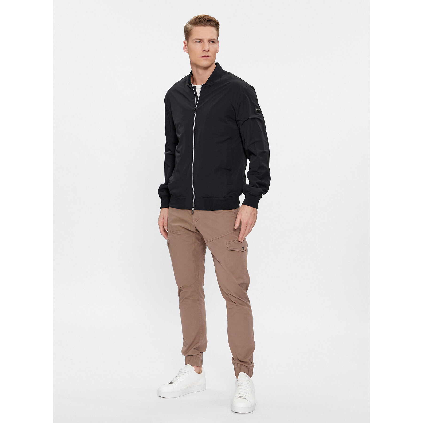 Guess Яке бомбър Tech Strerch M4RL02 WFVY2 Черен Regular Fit - Pepit.bg