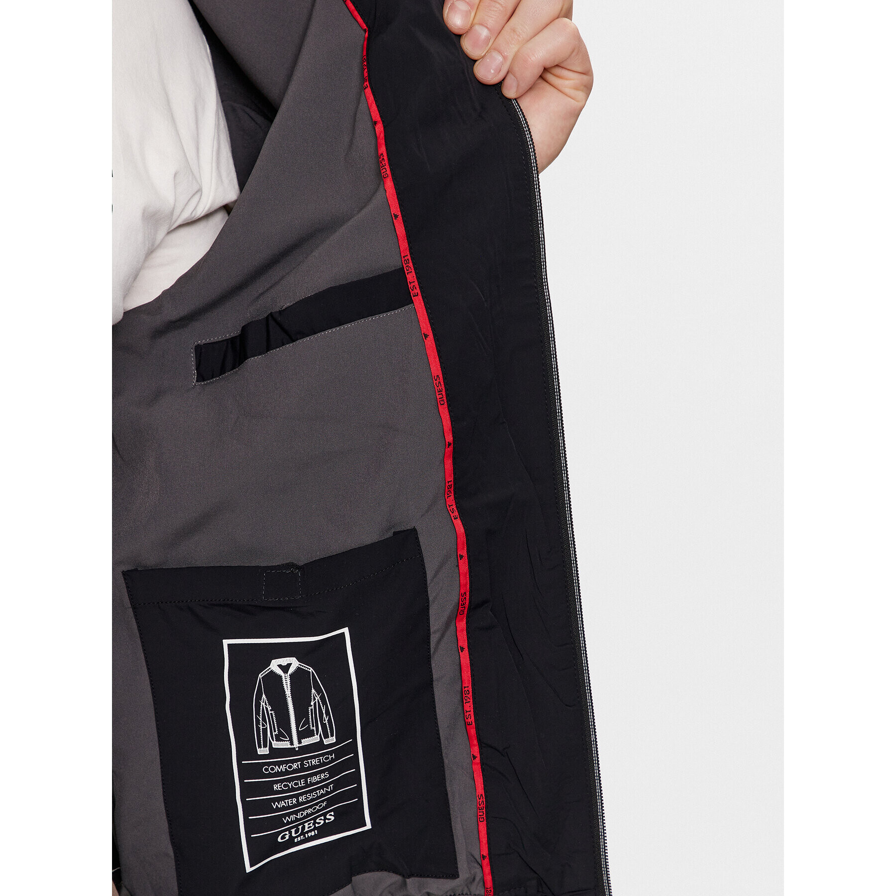 Guess Яке бомбър Tech Strerch M4RL02 WFVY2 Черен Regular Fit - Pepit.bg