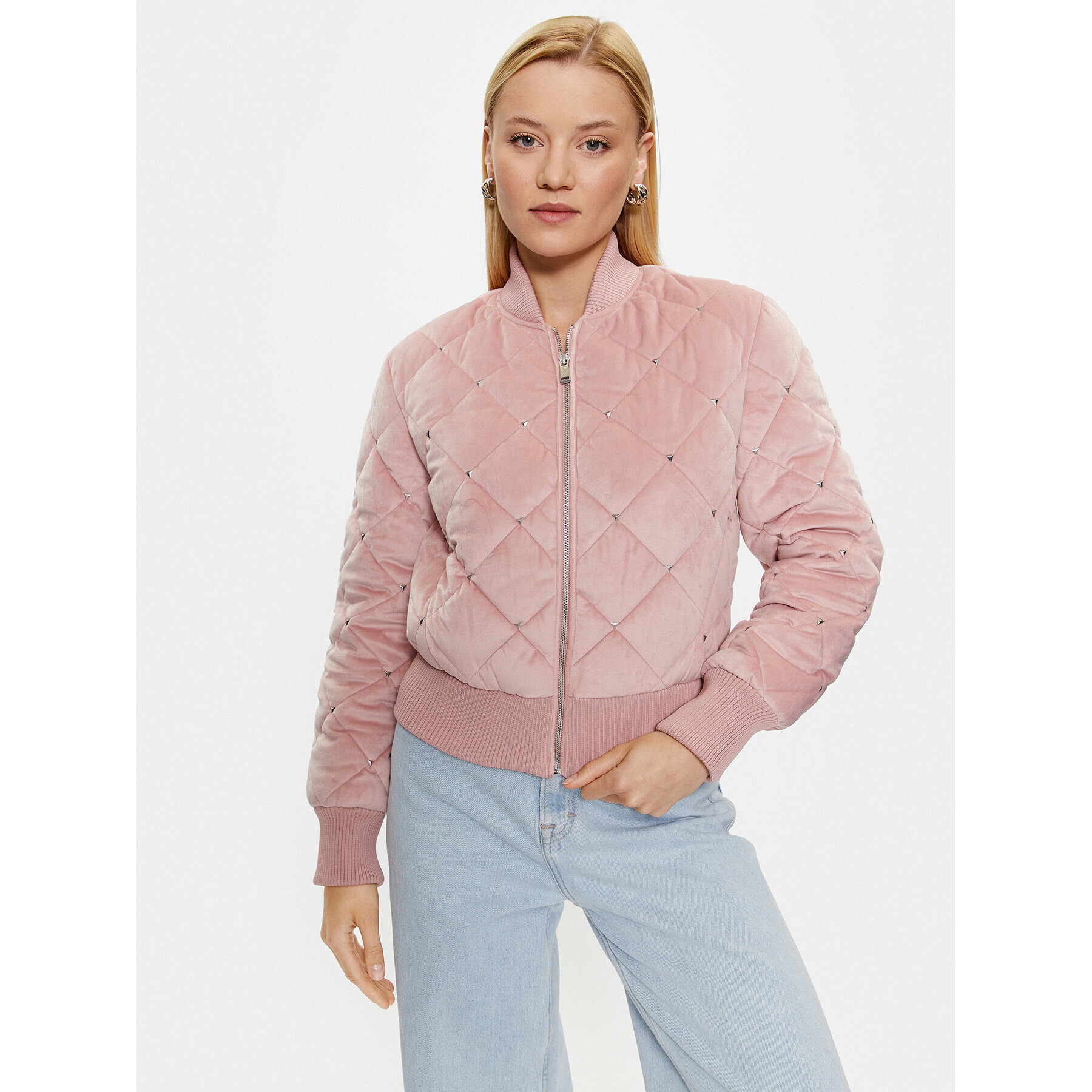 Guess Яке бомбър W3YL08 WFIS0 Виолетов Regular Fit - Pepit.bg