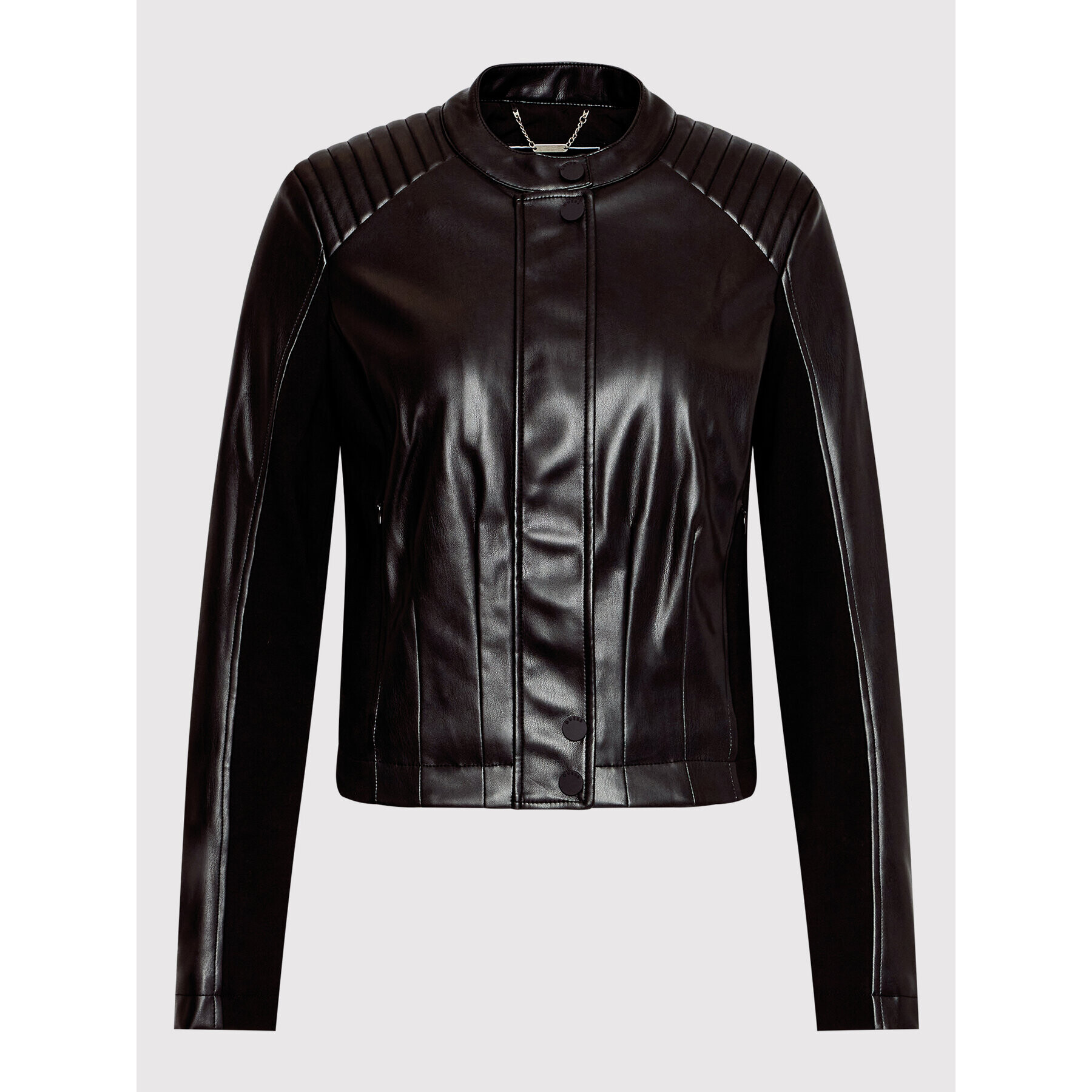 Guess Яке от имитация на кожа New Fiammetta W2YL19 WE480 Черен Regular Fit - Pepit.bg