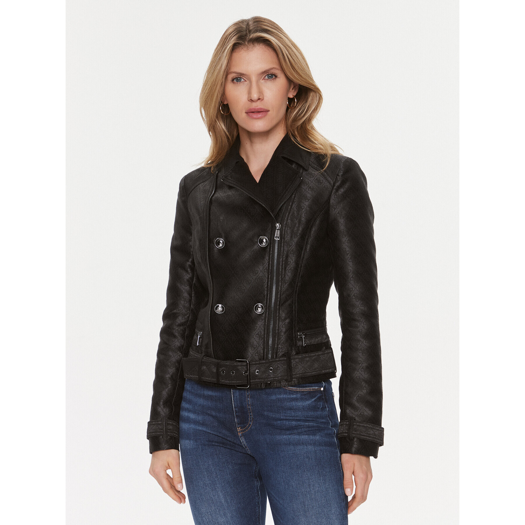 Guess Яке от имитация на кожа Olivia Moto Jacket W3YL25 WFIR2 Черен Regular Fit - Pepit.bg