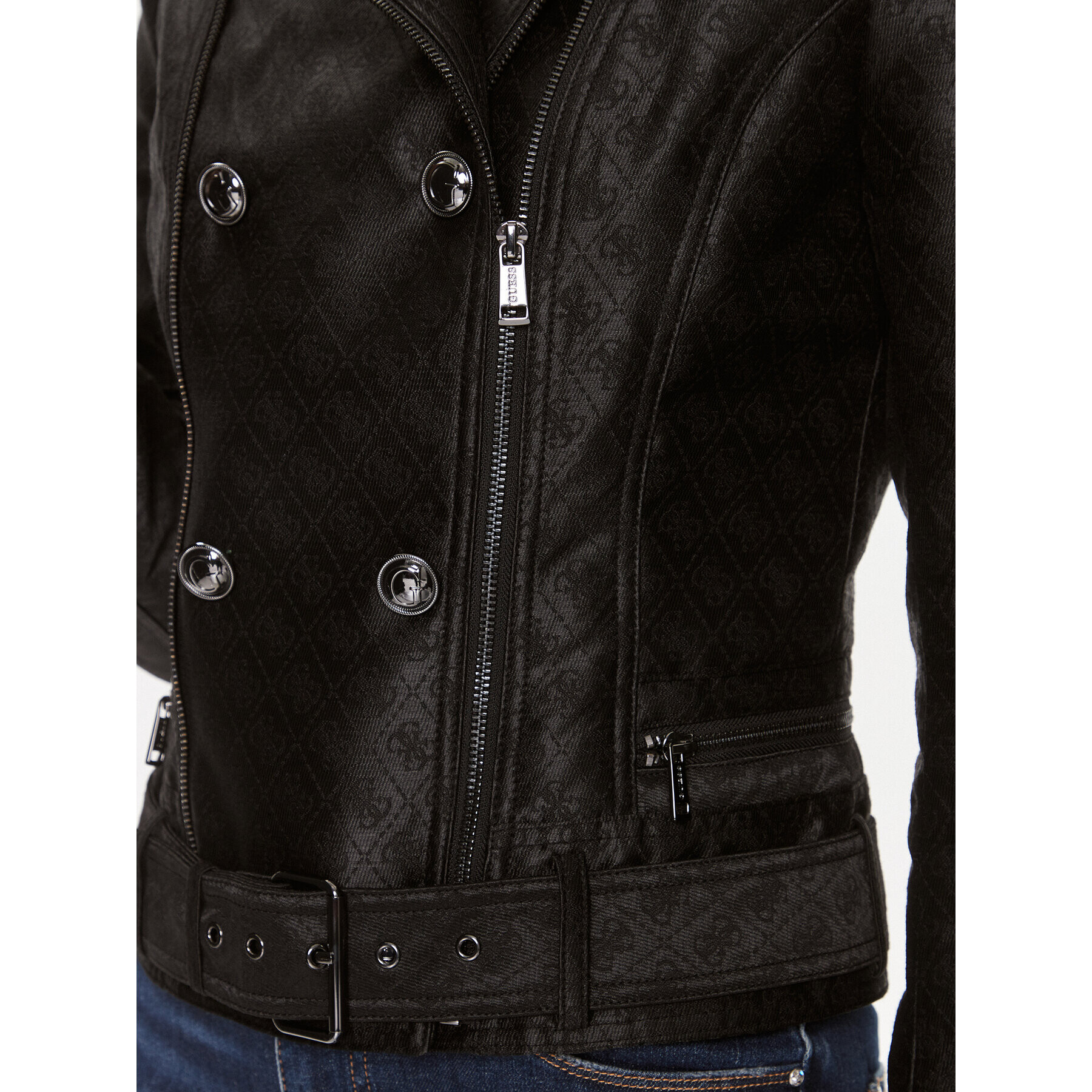 Guess Яке от имитация на кожа Olivia Moto Jacket W3YL25 WFIR2 Черен Regular Fit - Pepit.bg