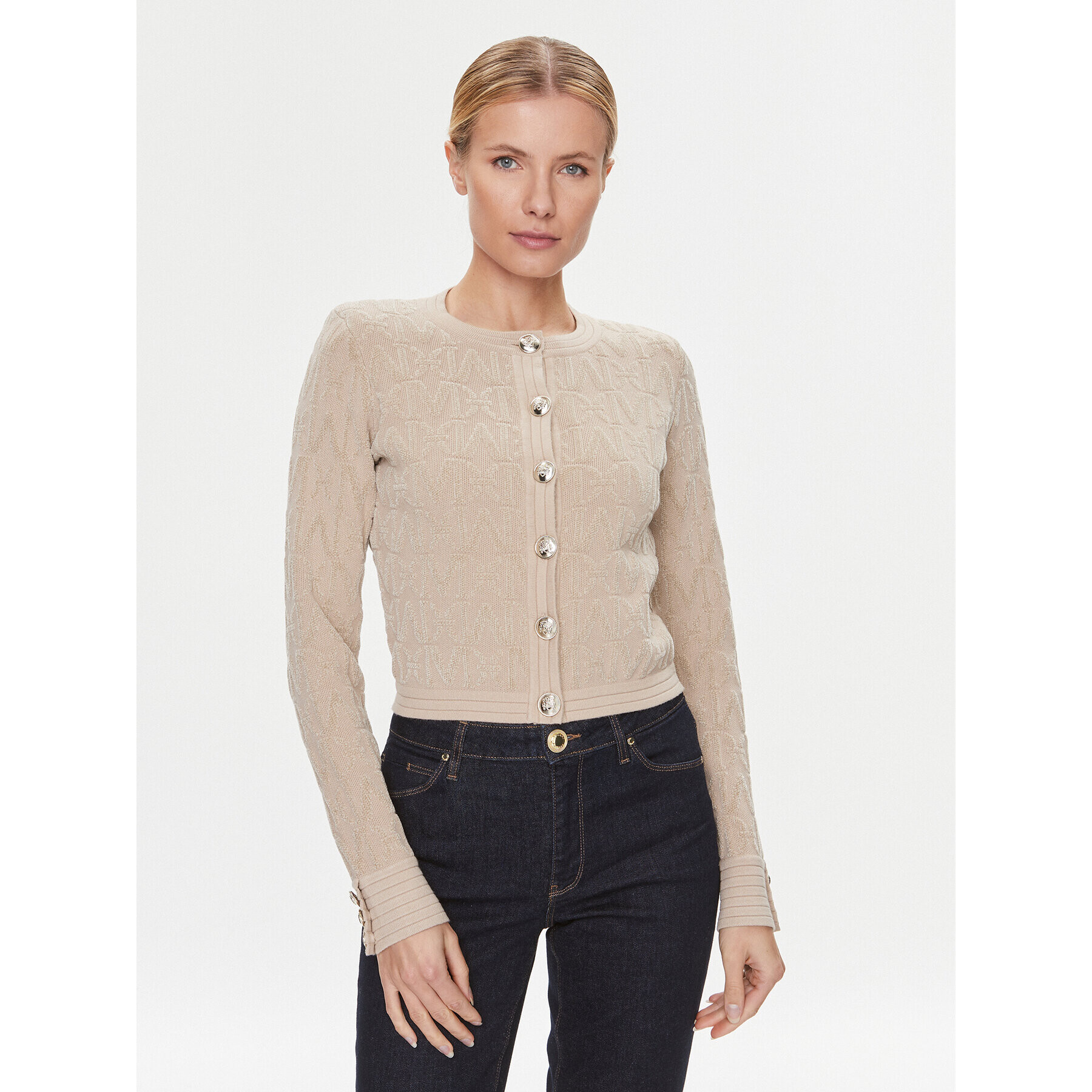 Guess Кардиган 4RGR00 5661Z Бежов Regular Fit - Pepit.bg