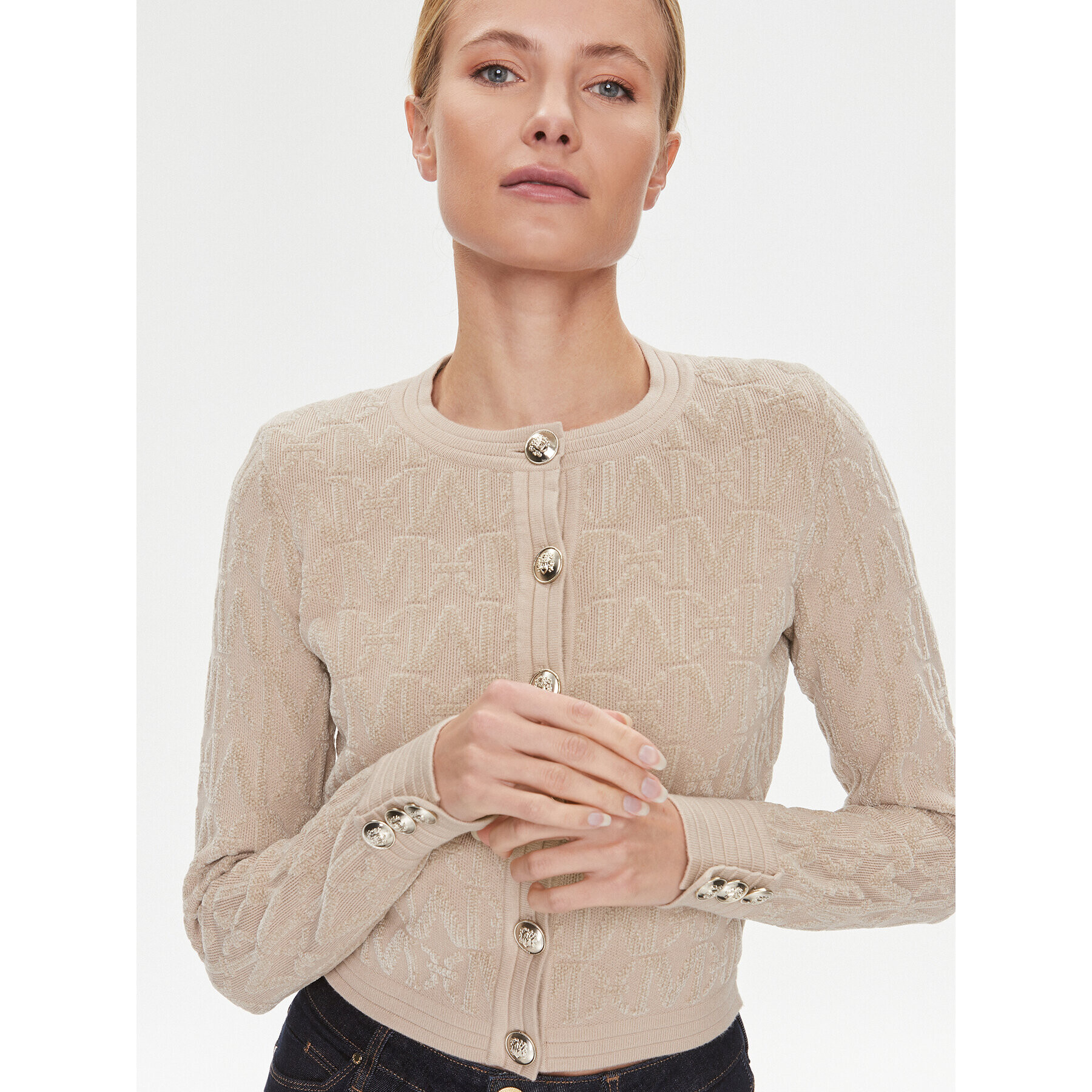 Guess Кардиган 4RGR00 5661Z Бежов Regular Fit - Pepit.bg