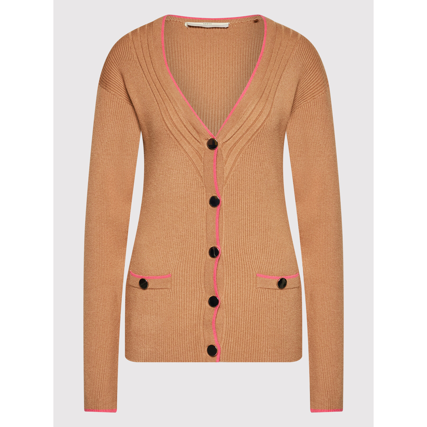 Guess Кардиган Erica Cardi W1BR22 Z2V40 Бежов Slim Fit - Pepit.bg