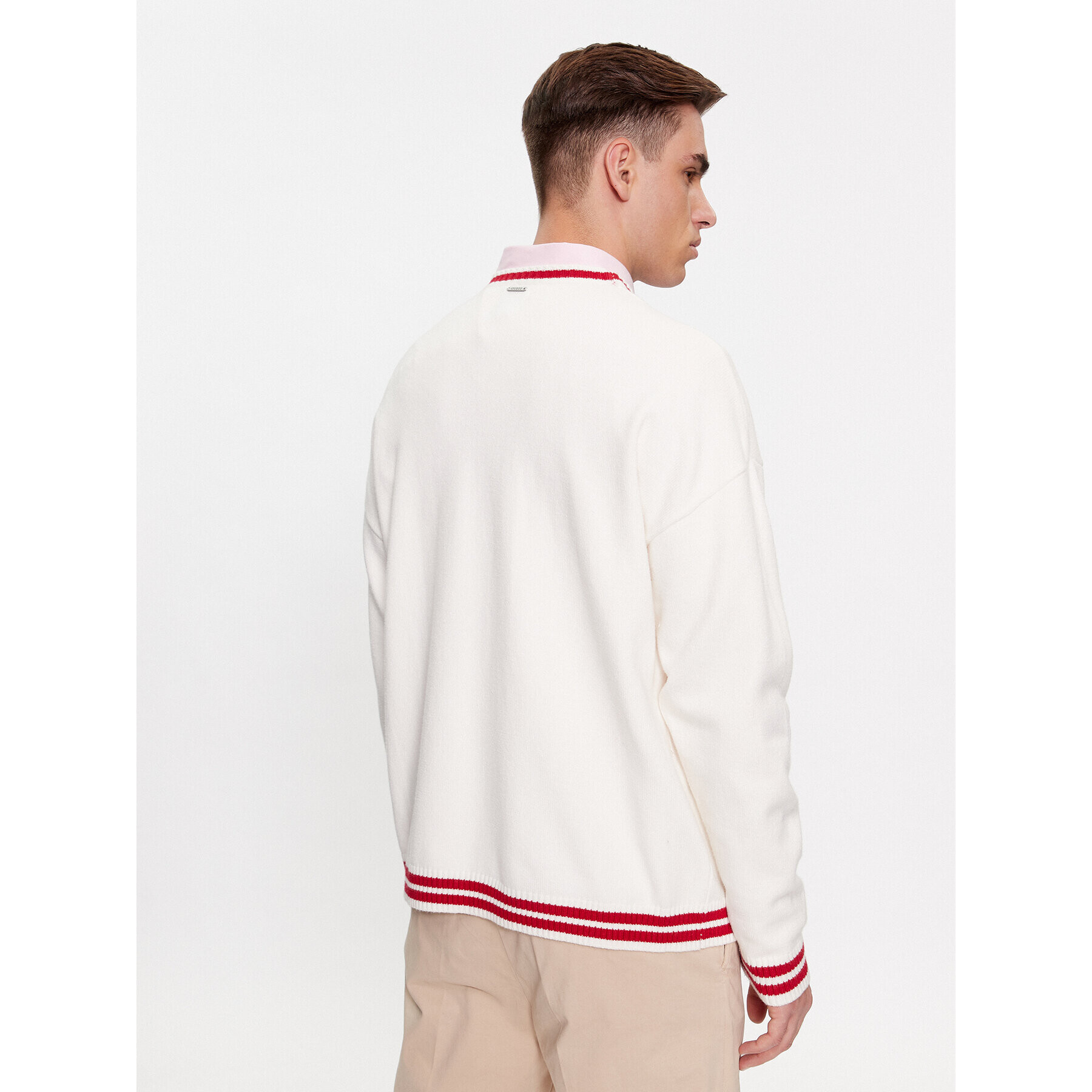 Guess Кардиган Liam M4RR26 Z2ZK2 Бял Regular Fit - Pepit.bg