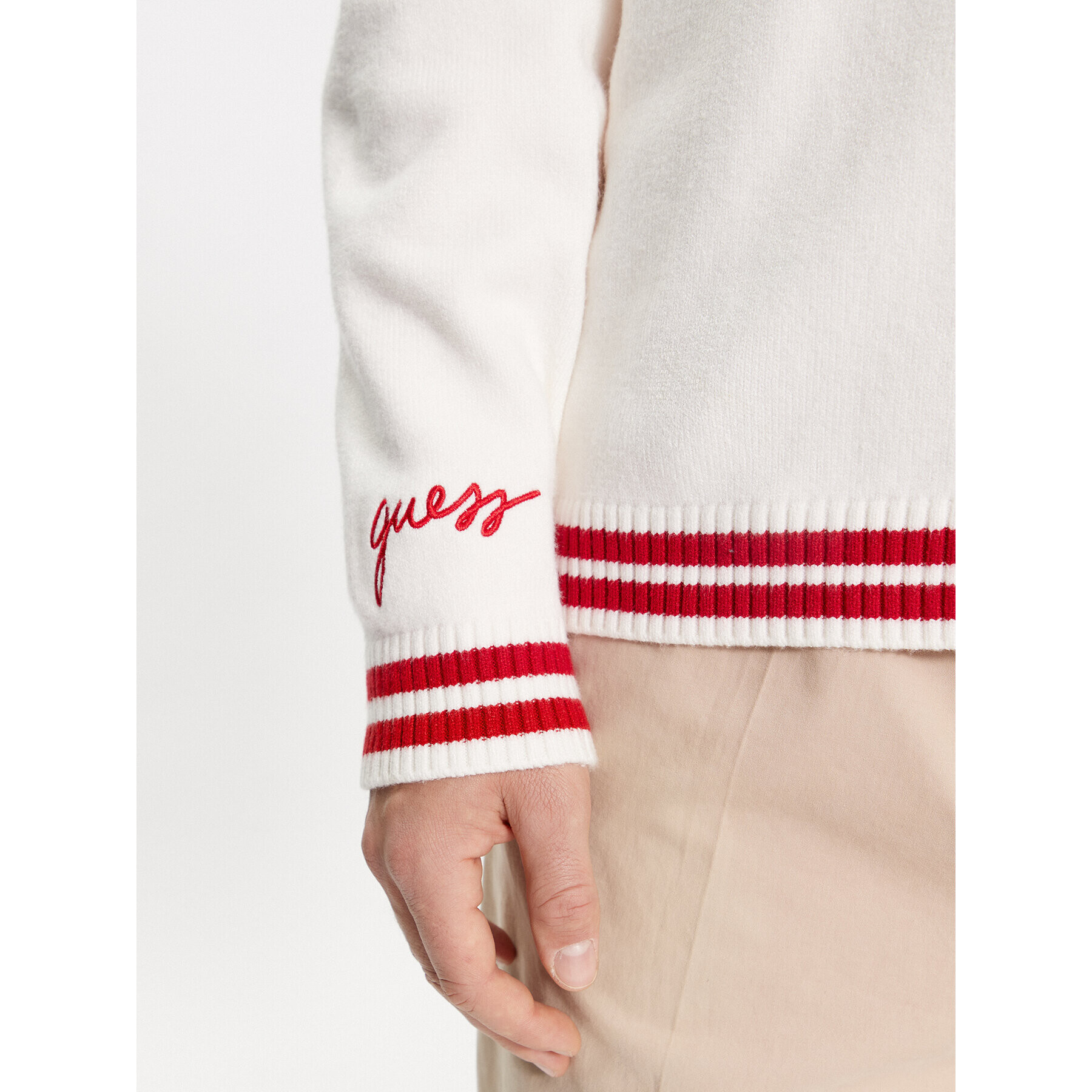 Guess Кардиган Liam M4RR26 Z2ZK2 Бял Regular Fit - Pepit.bg