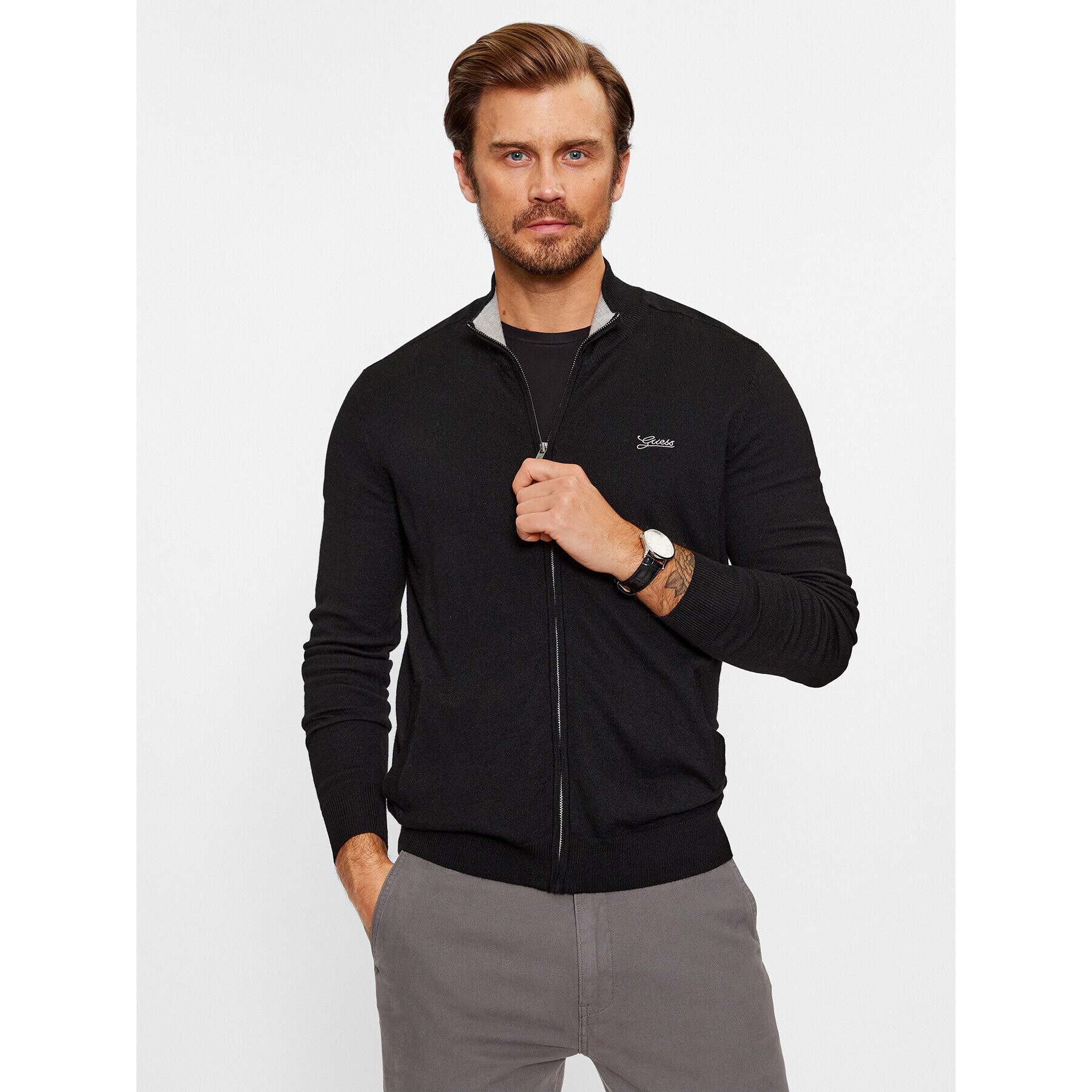 Guess Кардиган M3YR02 Z3052 Черен Regular Fit - Pepit.bg