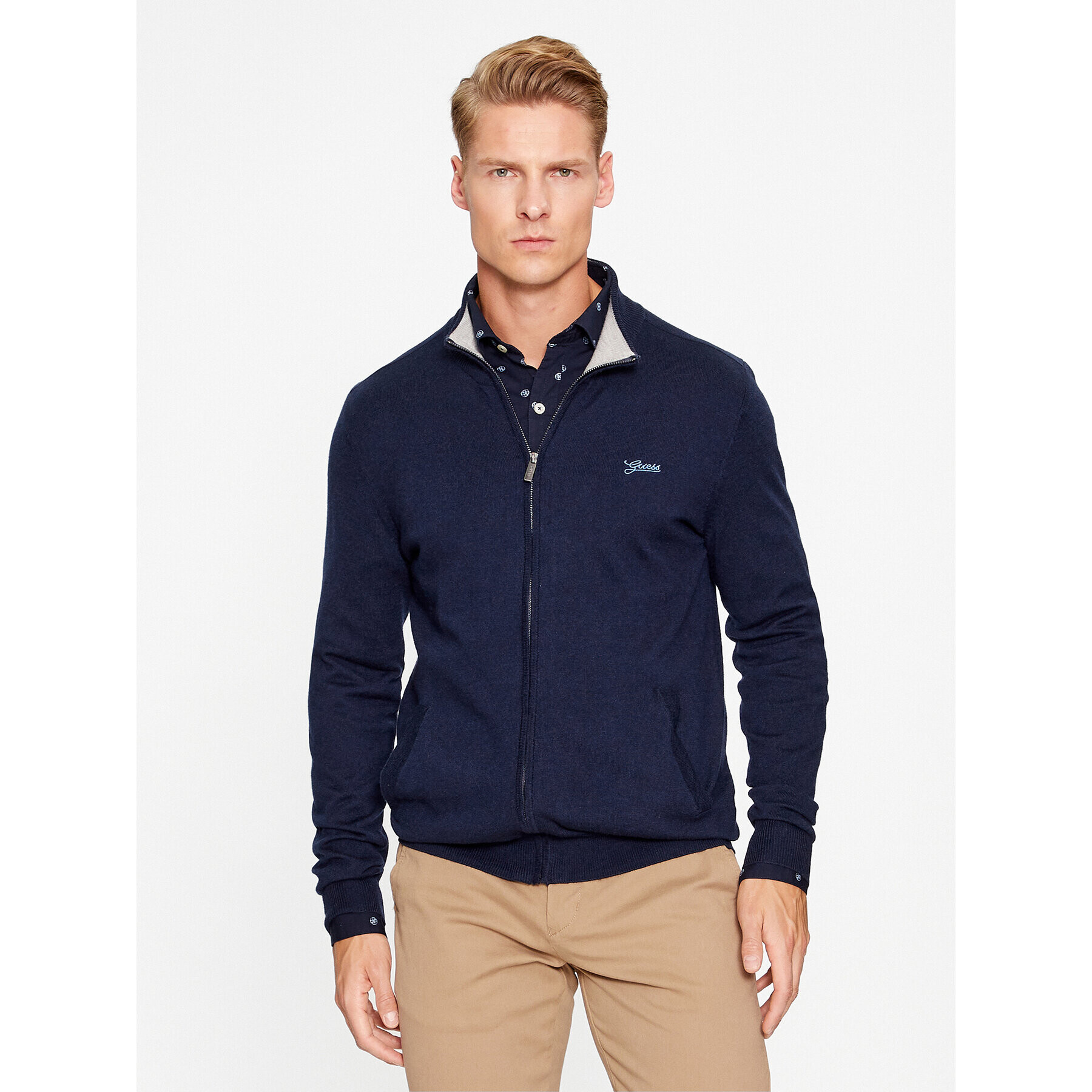 Guess Кардиган M3YR02 Z3052 Тъмносин Regular Fit - Pepit.bg