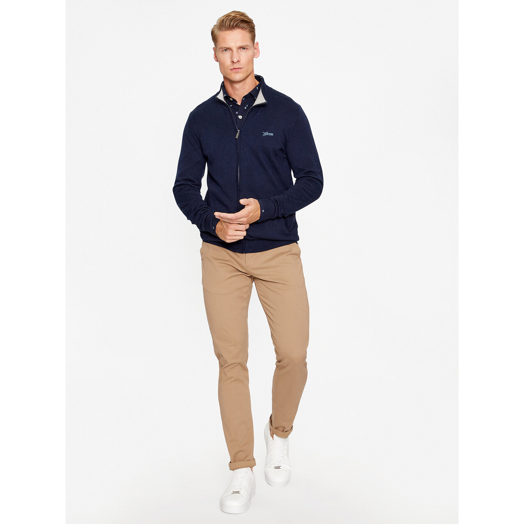 Guess Кардиган M3YR02 Z3052 Тъмносин Regular Fit - Pepit.bg