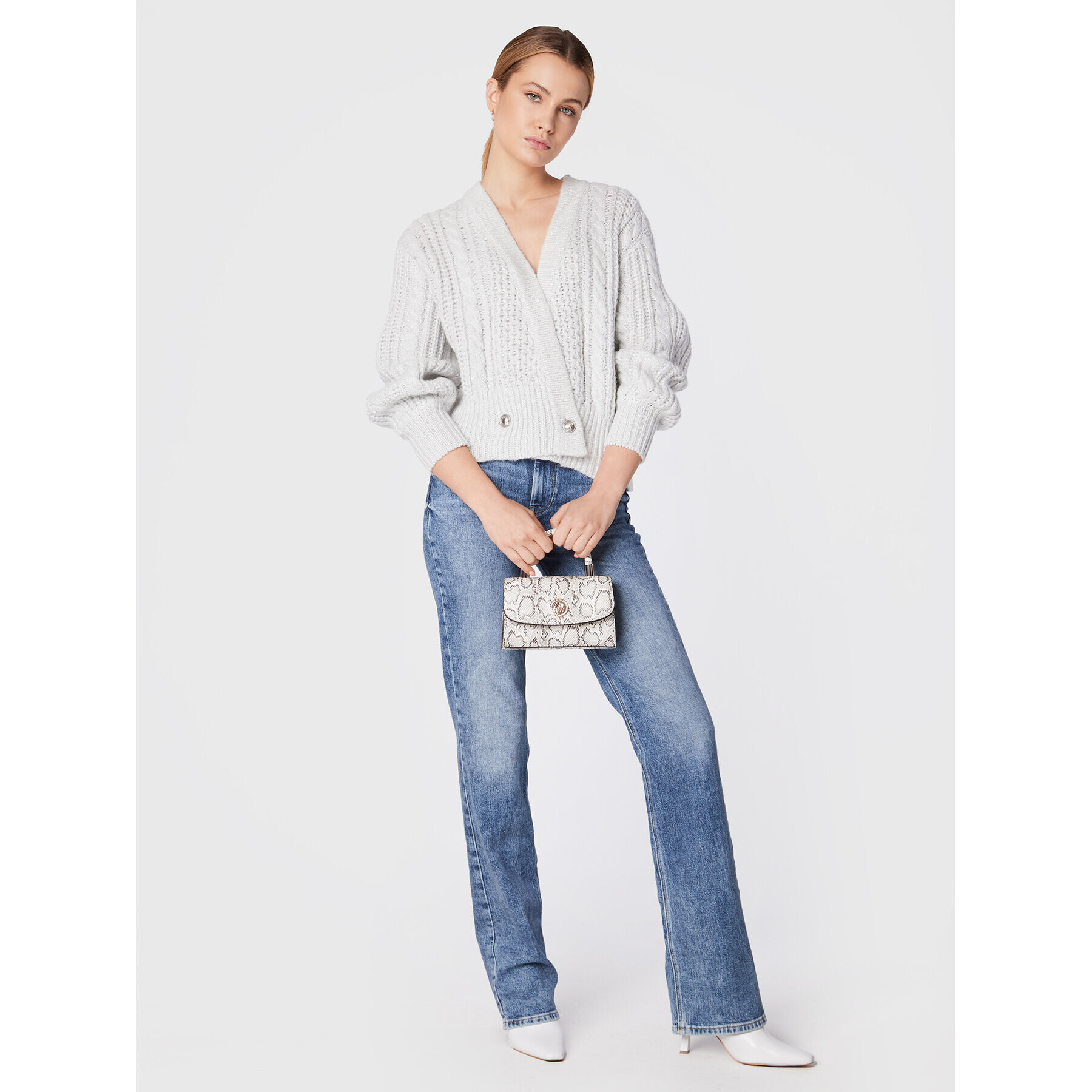 Guess Кардиган Odette W2BR42 Z31Q0 Сив Regular Fit - Pepit.bg