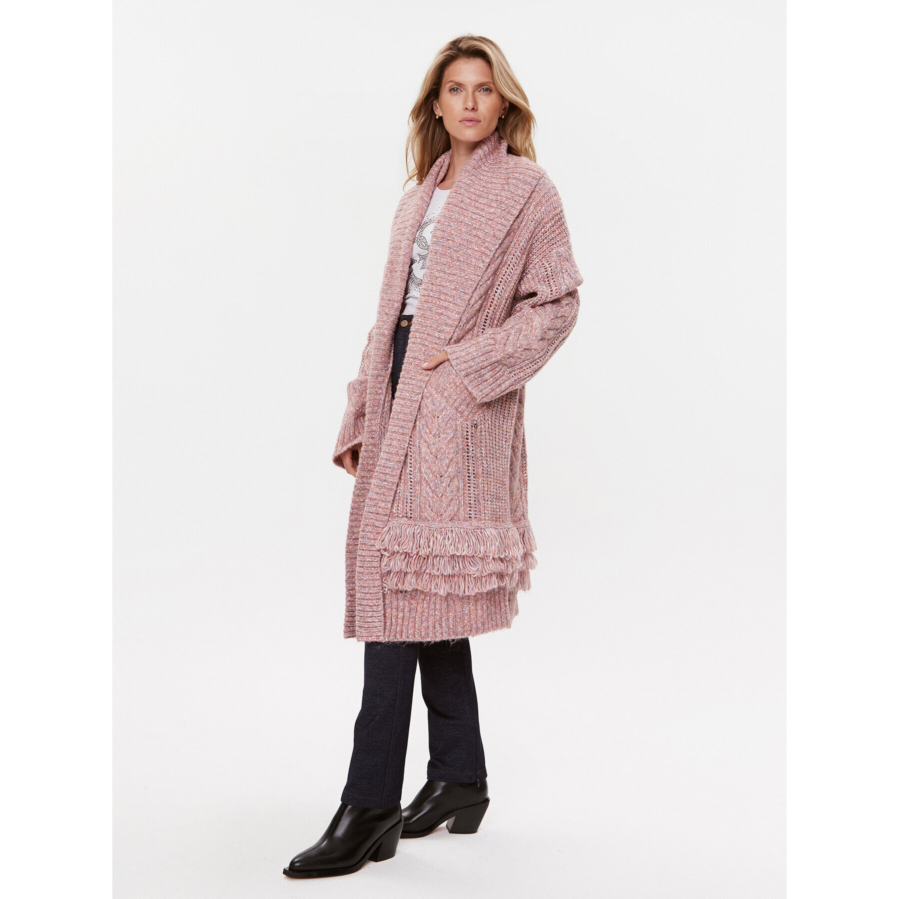Guess Кардиган W3BR43 Z3AF0 Розов Regular Fit - Pepit.bg