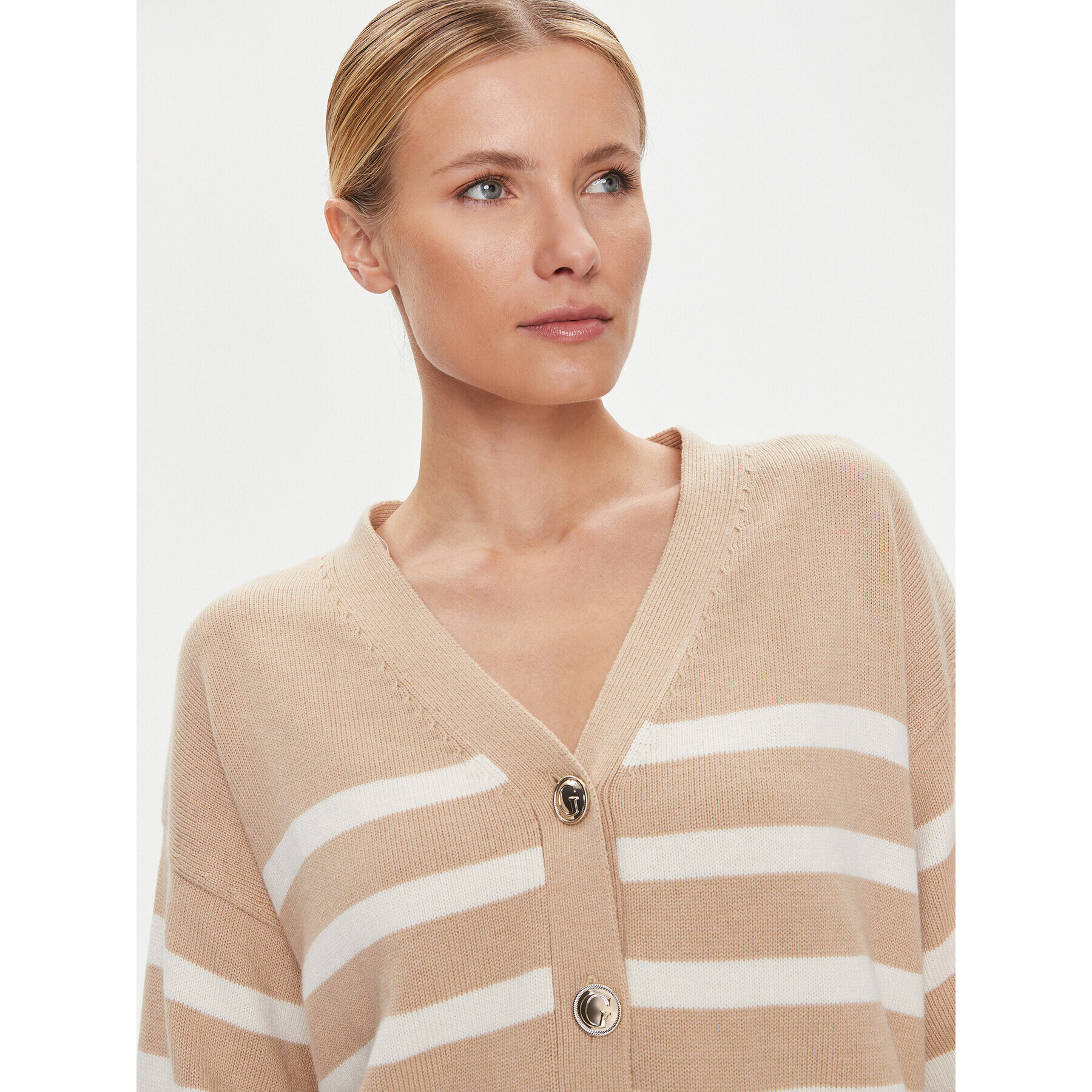 Guess Кардиган W4RR56 Z37L1 Бежов Regular Fit - Pepit.bg